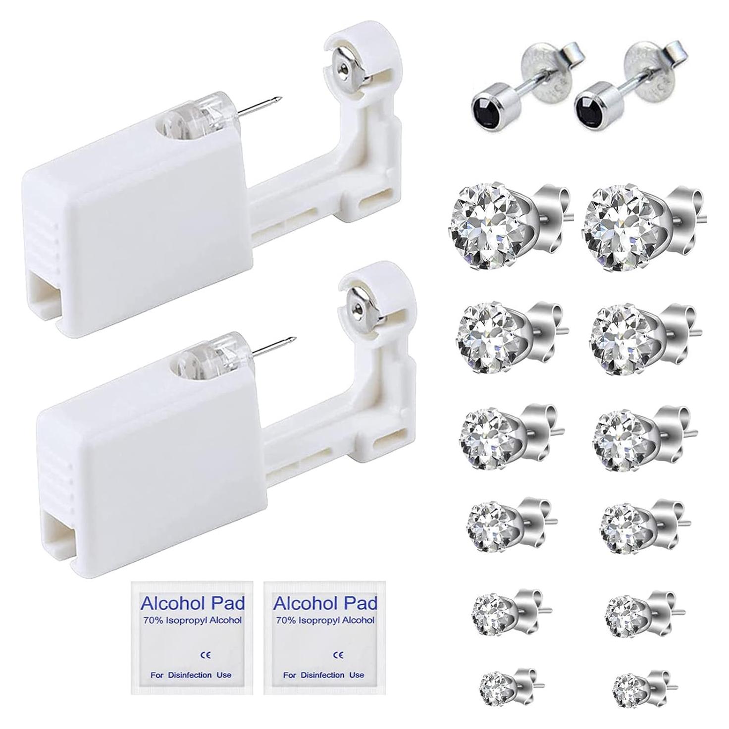 Kit de Perforación de Orejas HYJLPAF con 14 Aretes Variados