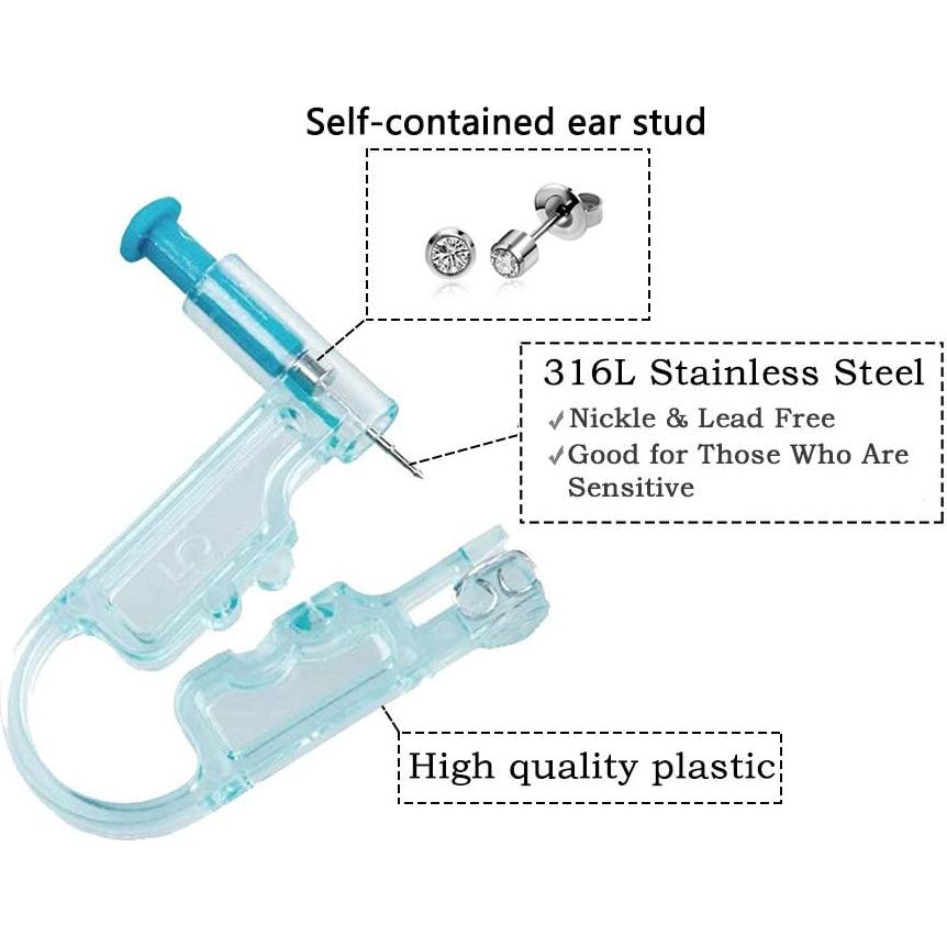 Kit de Perforación de Orejas Lishae 8 Piezas 4mm Desechable