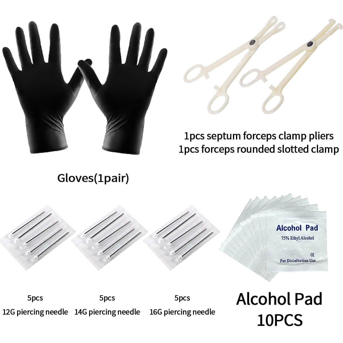 Kit de Piercing Corporal A-minusone 84 Piezas 14G 16G