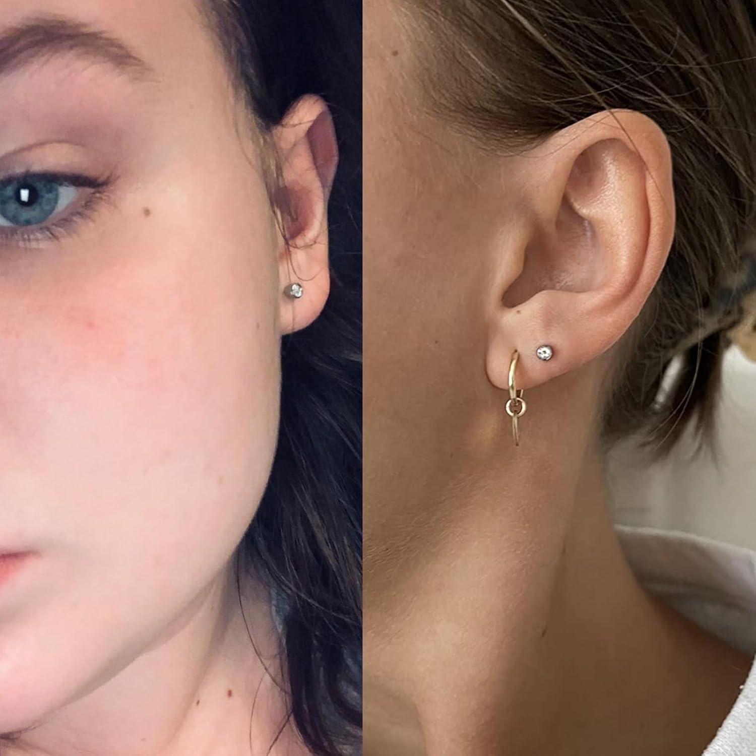 Kit de Perforación de Orejas QWALIT Dorado Desechable 20g