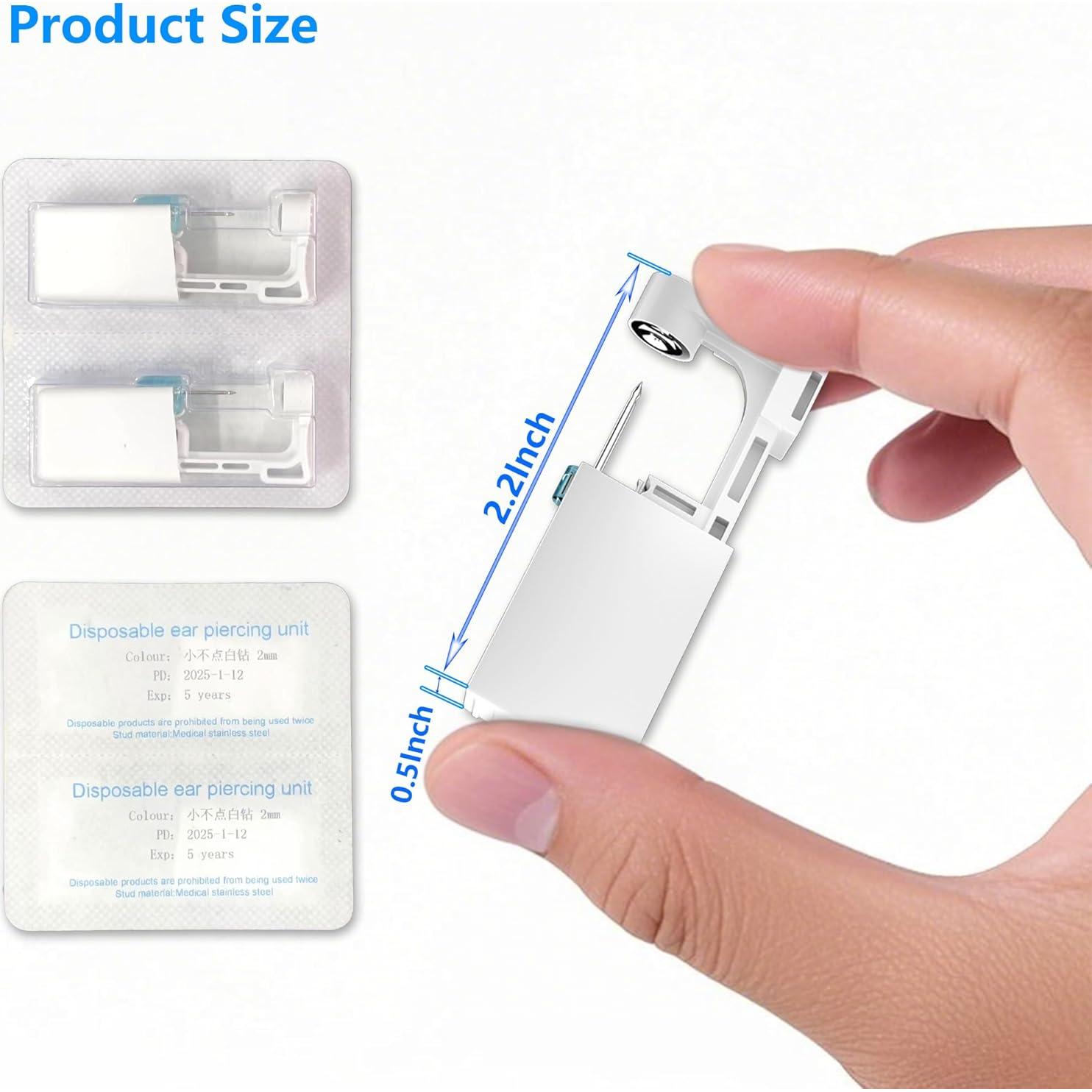 Kit de Perforación de Orejas YINPAD - 8 Aretes y Alcohol