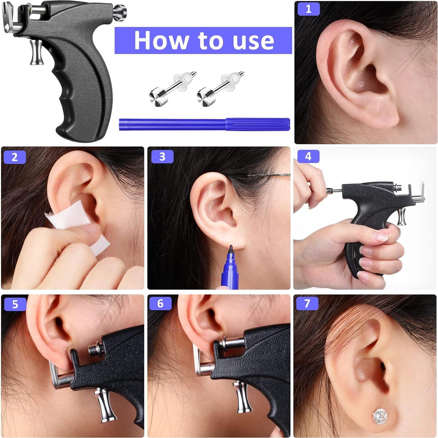 Kit de Perforación de Orejas Chumia 157 Piezas Acero Inoxidable