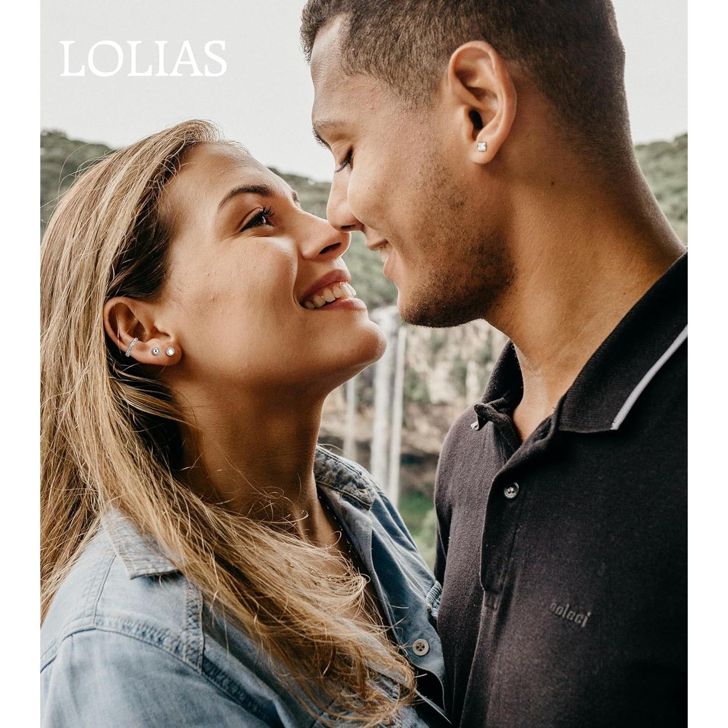 Aros hipoalergénicos LOLIAS de acero quirúrgico 20G para mujeres