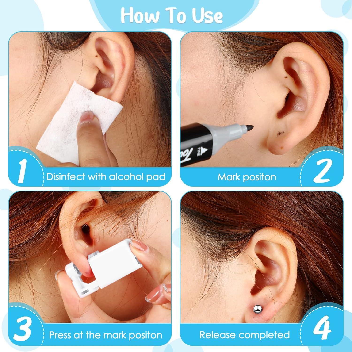 Kit de Perforación de Orejas 6 Piezas Honoson con Aretes