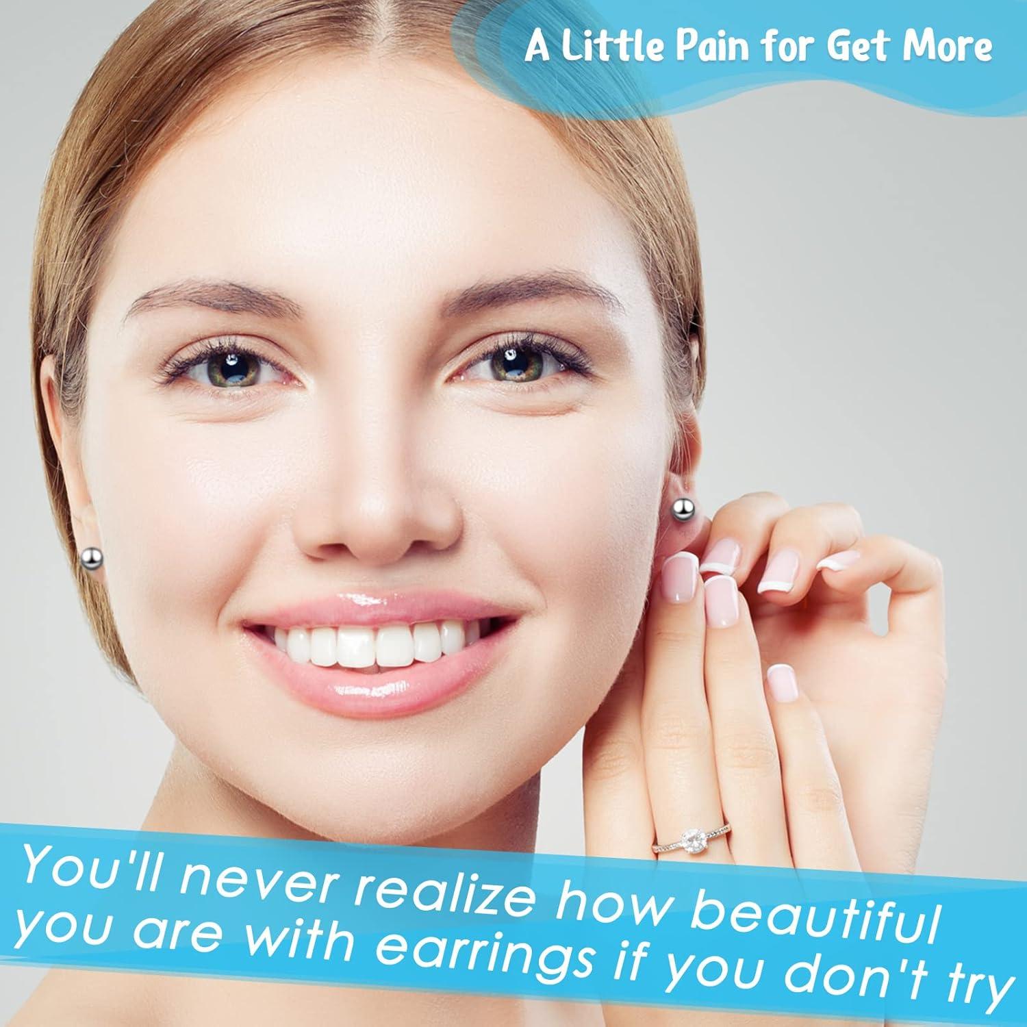 Kit de Perforación de Orejas 6 Piezas Honoson con Aretes