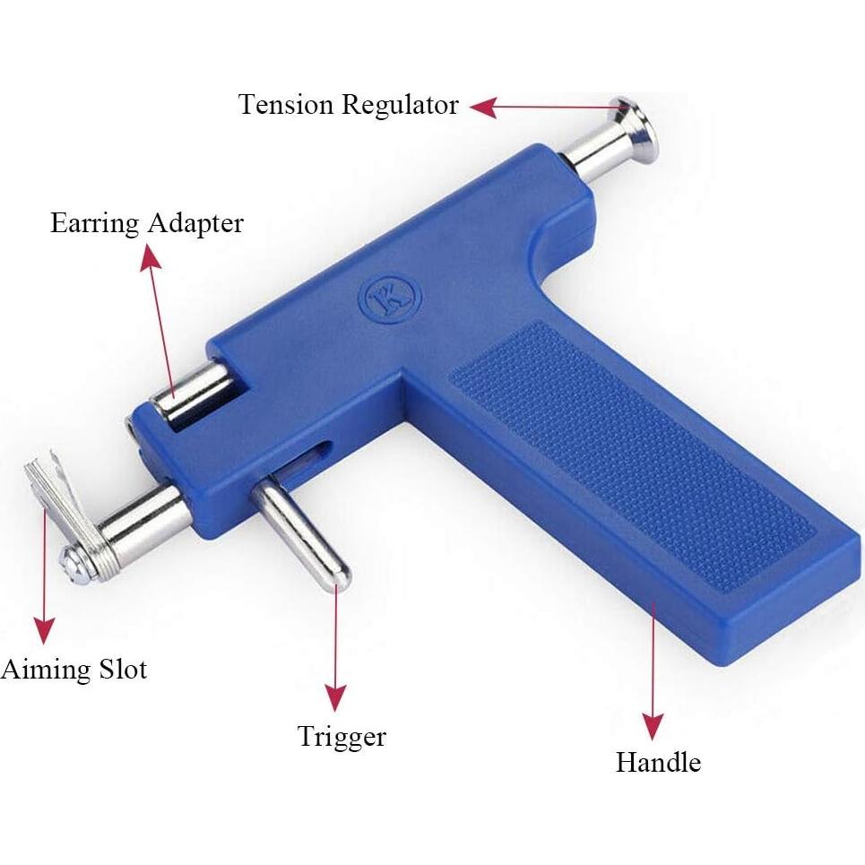 Kit de perforación de orejas Hotorda con 98 pendientes de acero