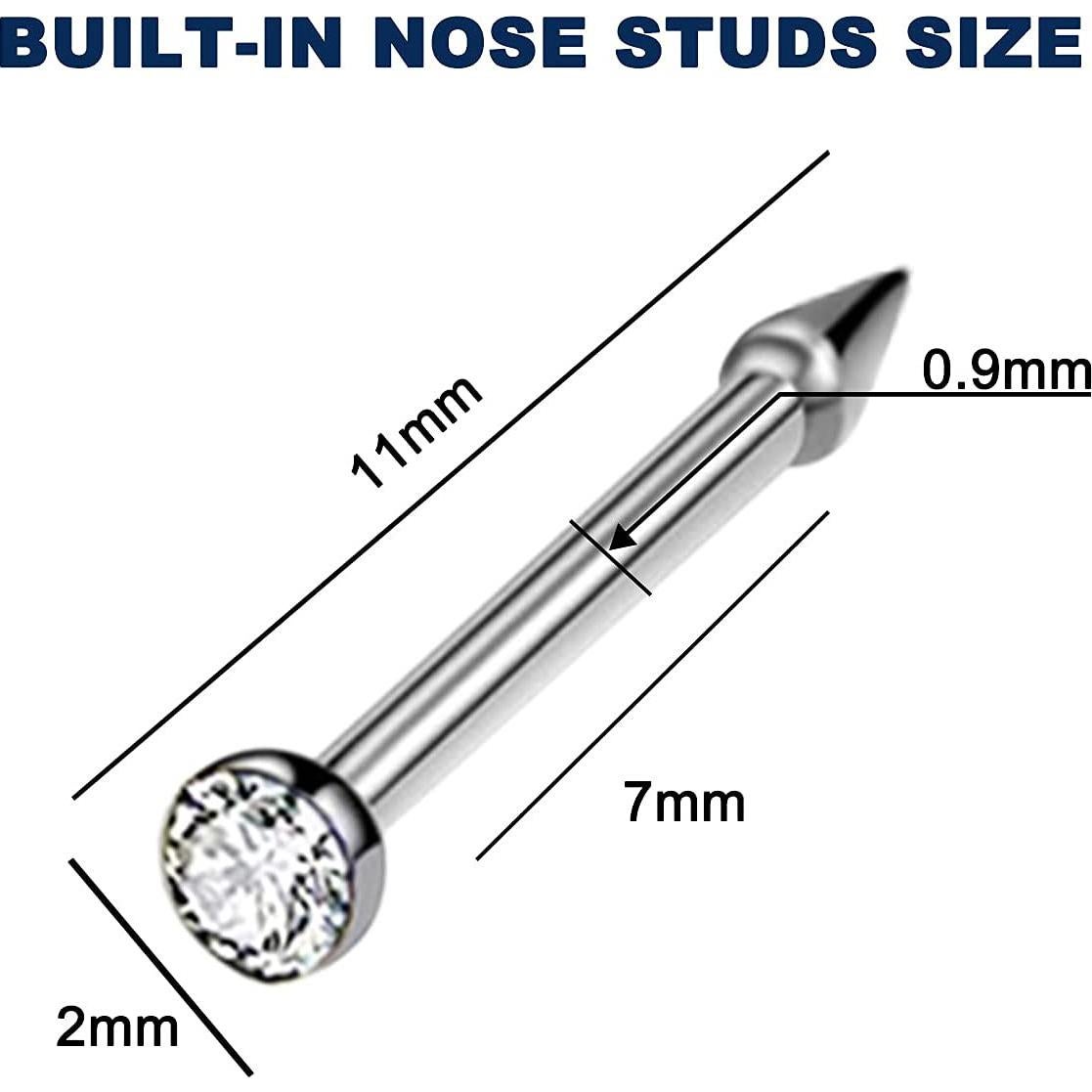 Kit de Perforación de Nariz GCHSSS - 2 Paquetes con 10 Anillos