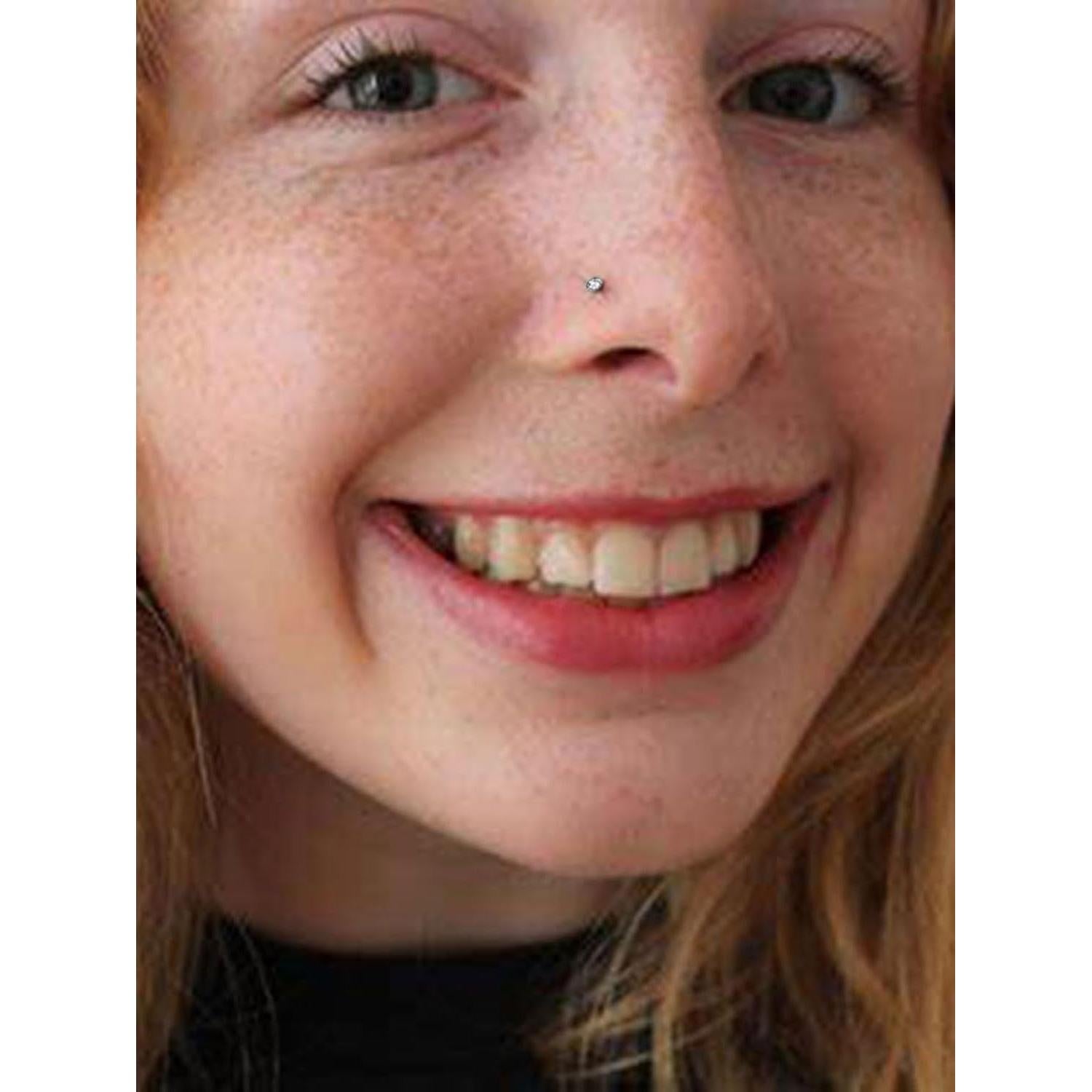 Kit de perforación de nariz SLVIEKAE - Pistola blanca, 1 uso