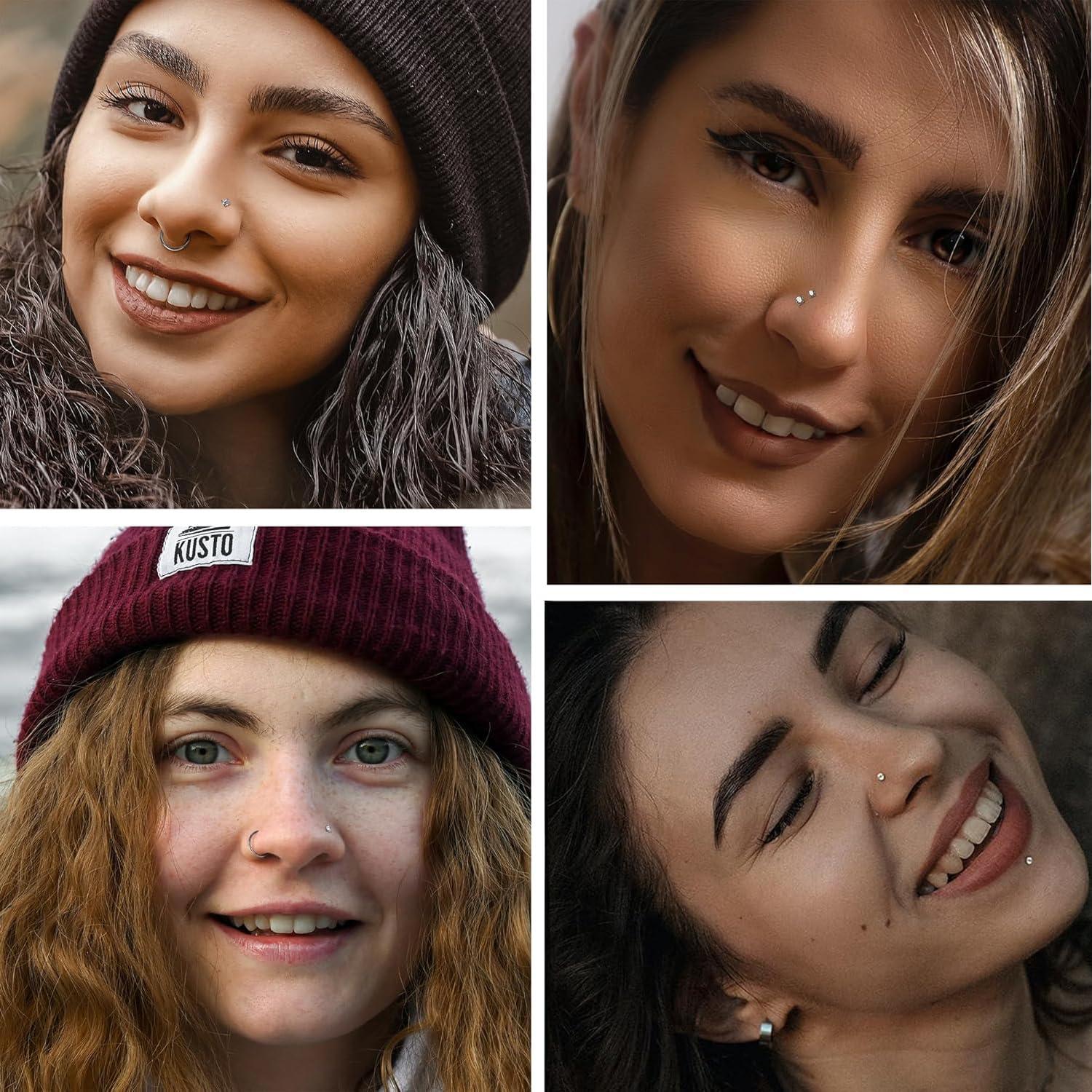 Kit de Perforación de Nariz Lyuxzad - 6 Piezas Oro