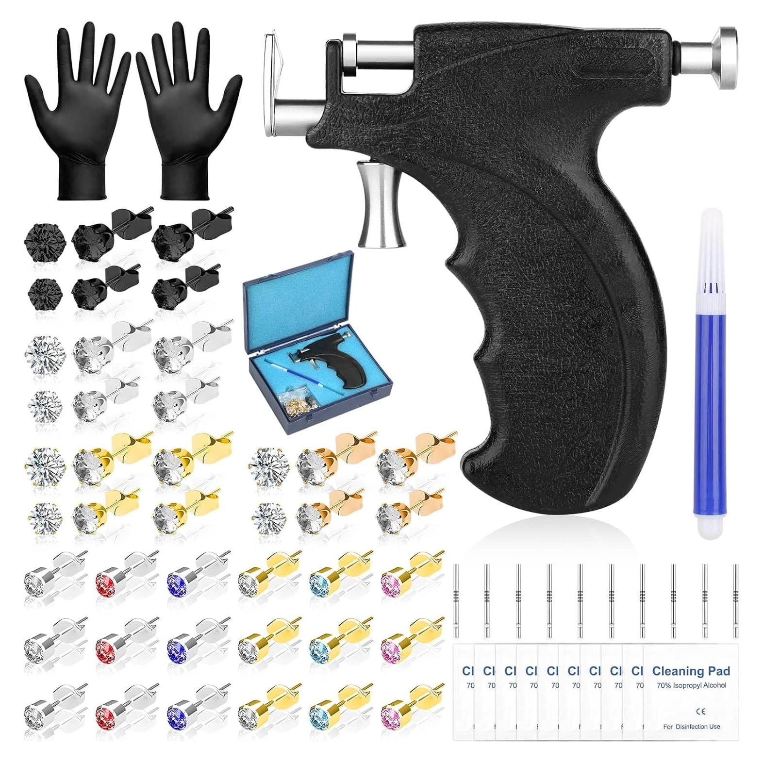 Kit de Perforación de Oídos Evatage con Pendientes Coloridos