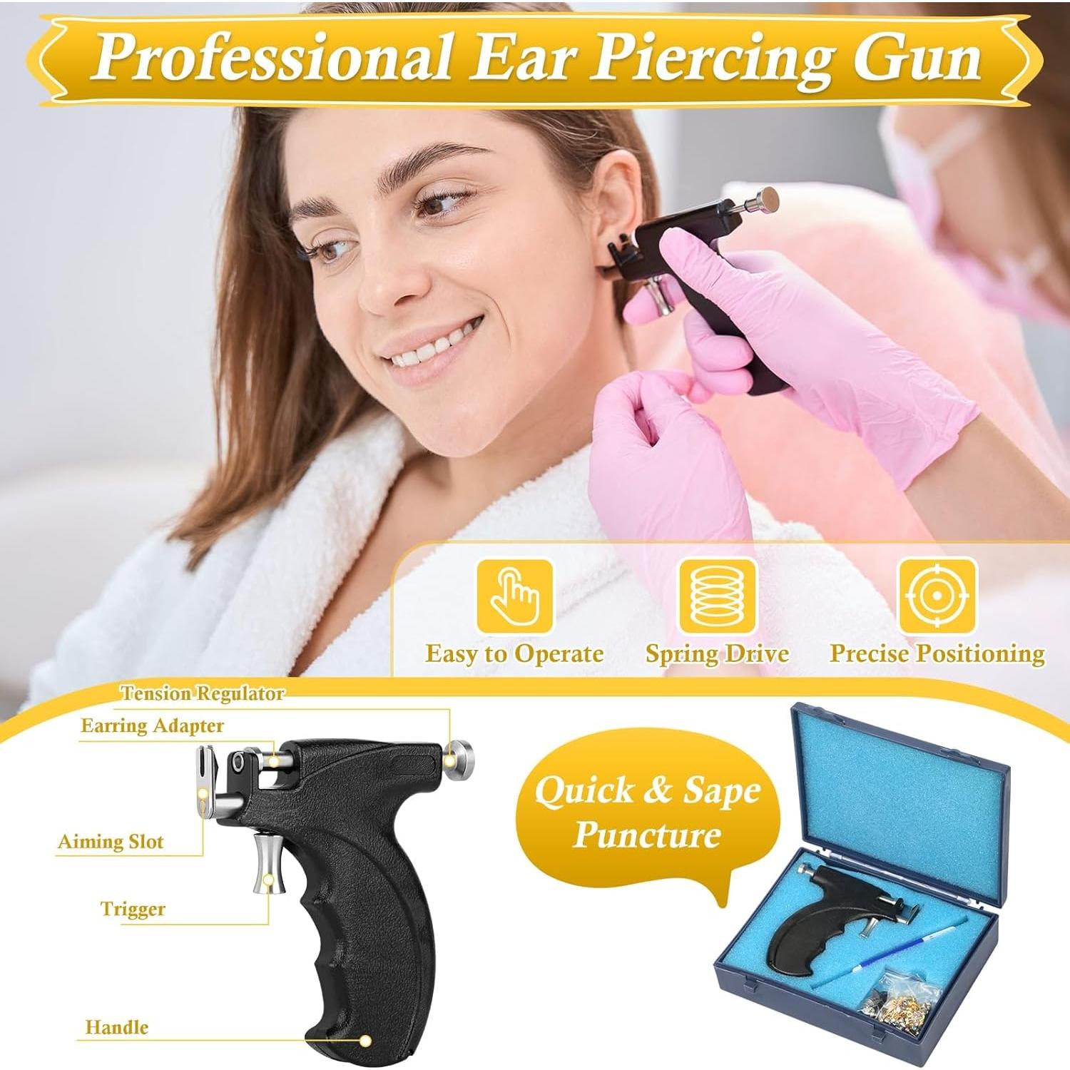 Kit de Perforación de Oídos Evatage con Pendientes Coloridos