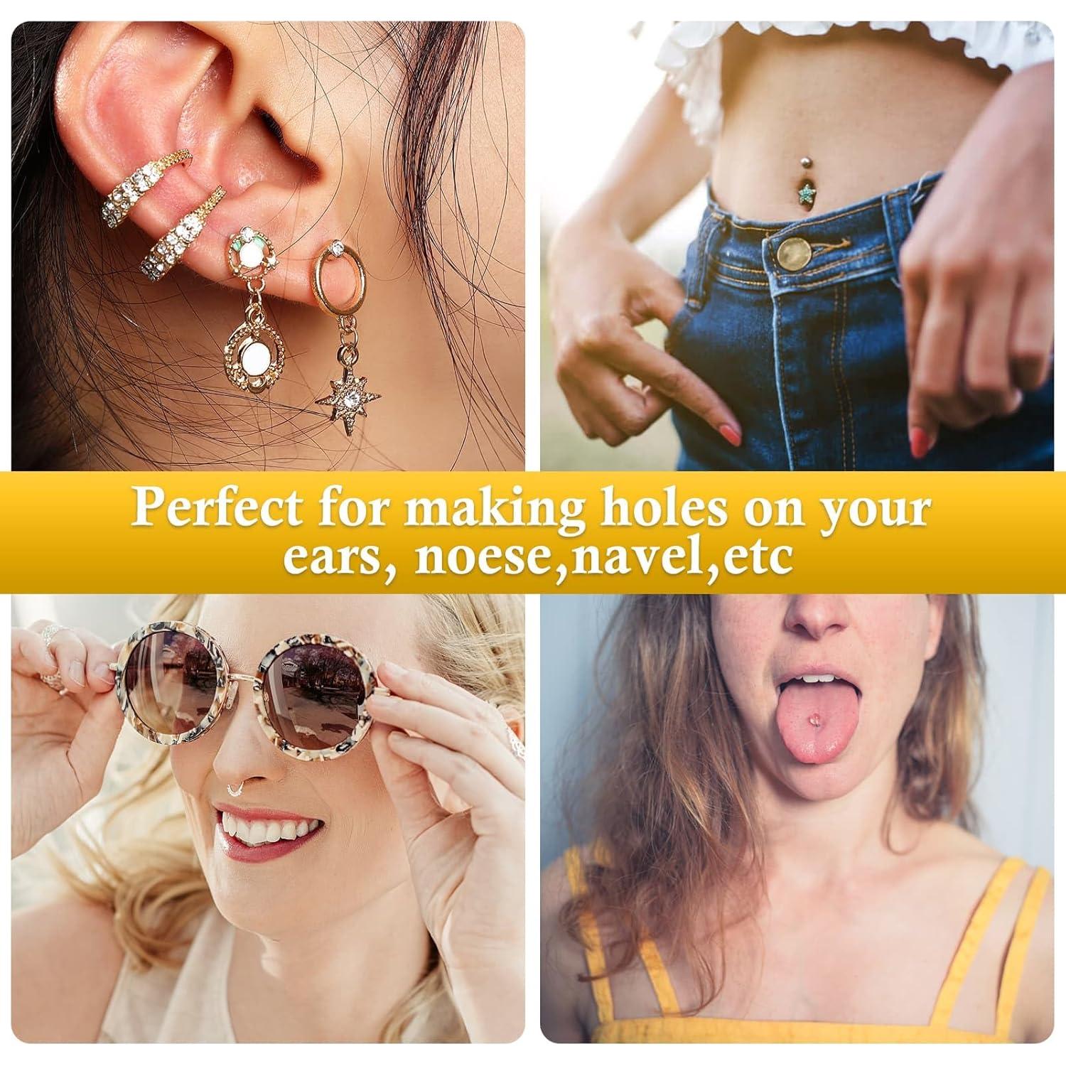 Kit de Perforación de Oídos Evatage con Pendientes Coloridos