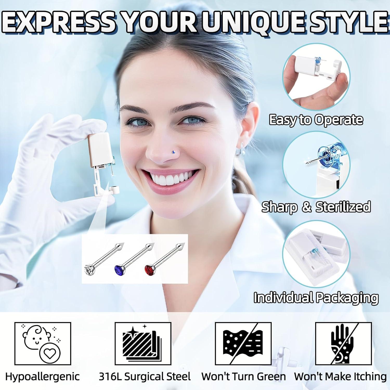 Kit de Perforación Corporal 70 Piezas TKKUY - Acero Inoxidable