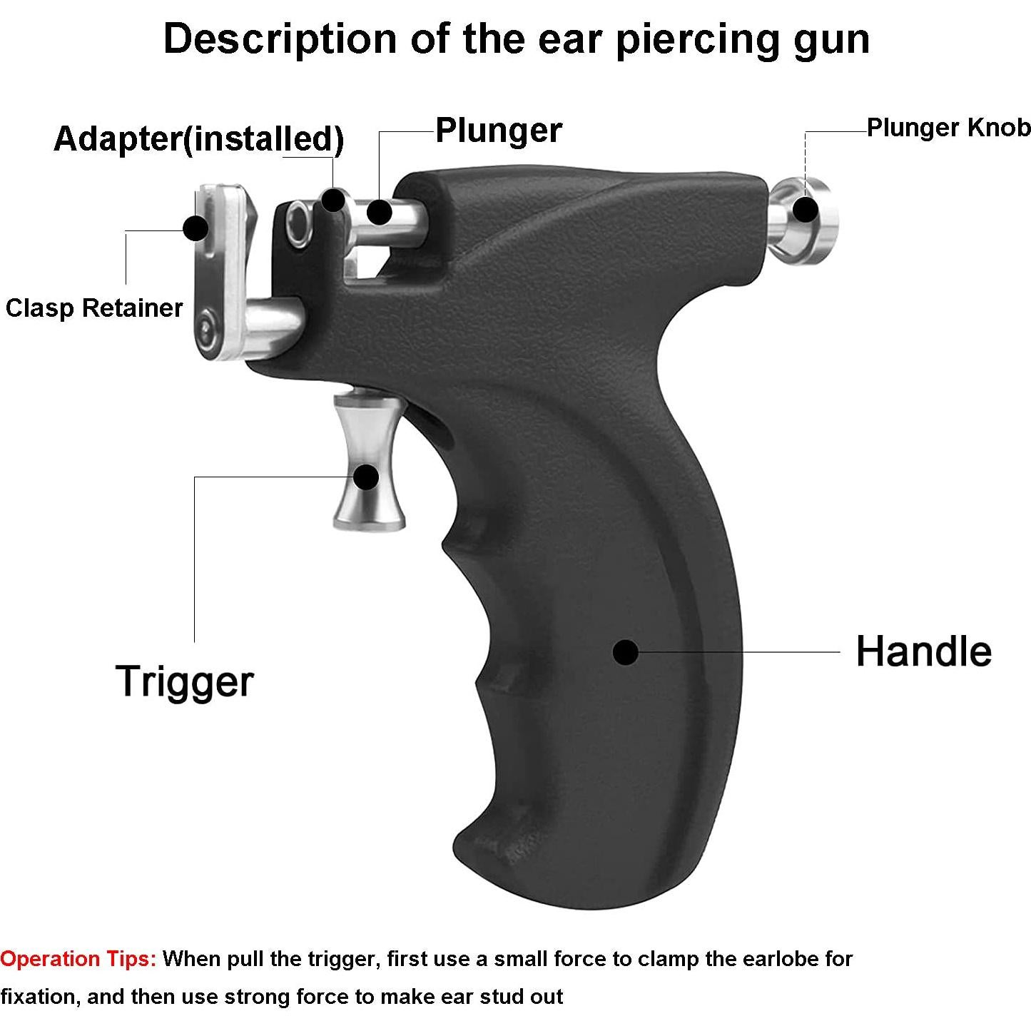 Kit de Perforación de Oídos LECIEL con 16 Pendientes de Stud