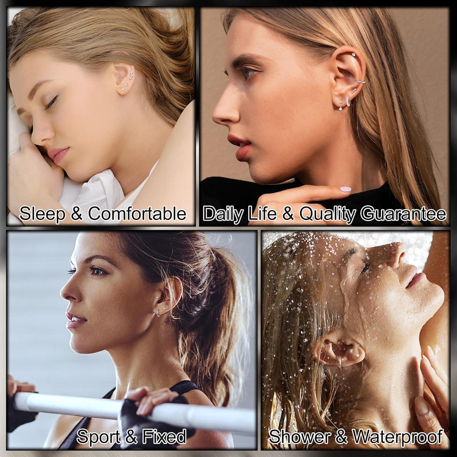 Pendientes Hipoalergénicos de Acero Inoxidable 20G - Milacolato