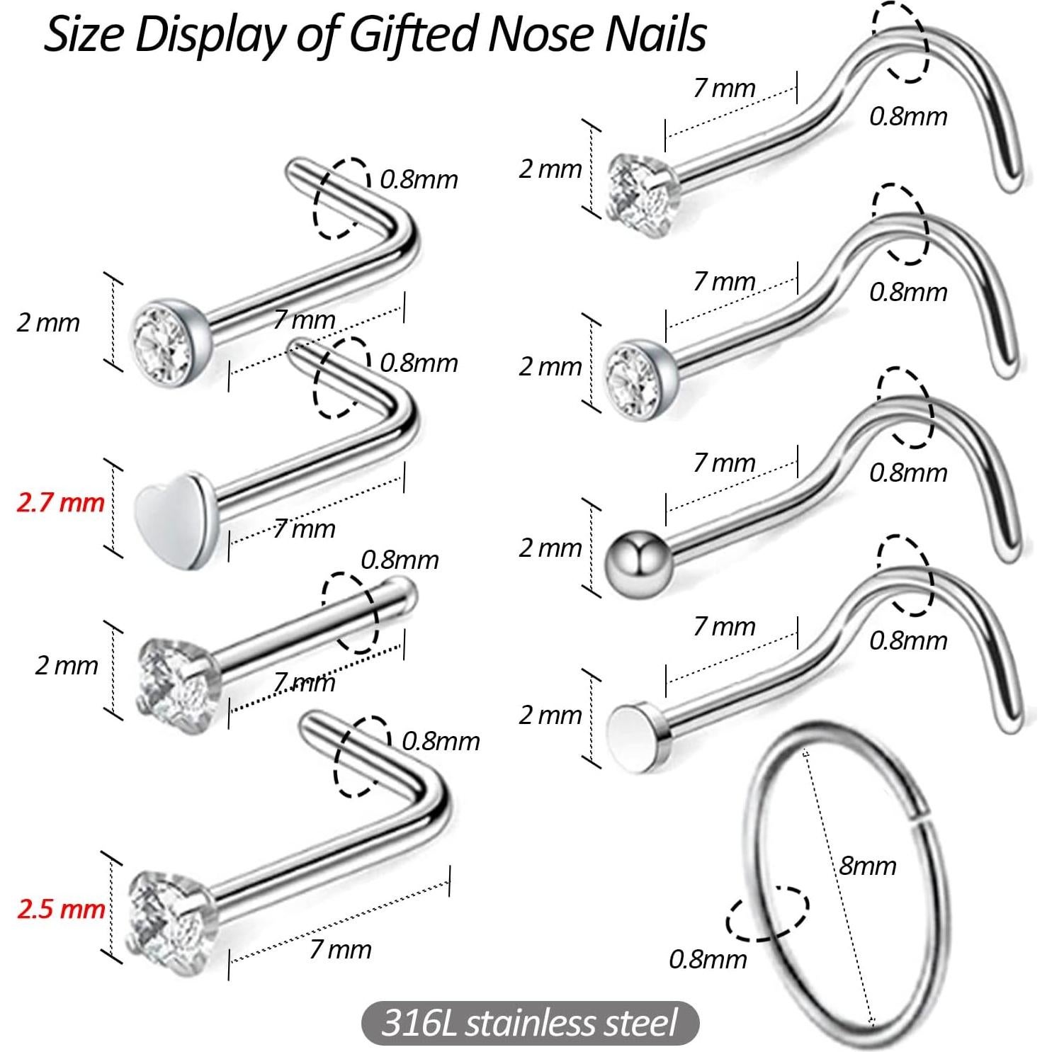 Kit de perforación de nariz desechable Firstomato 2 PCS
