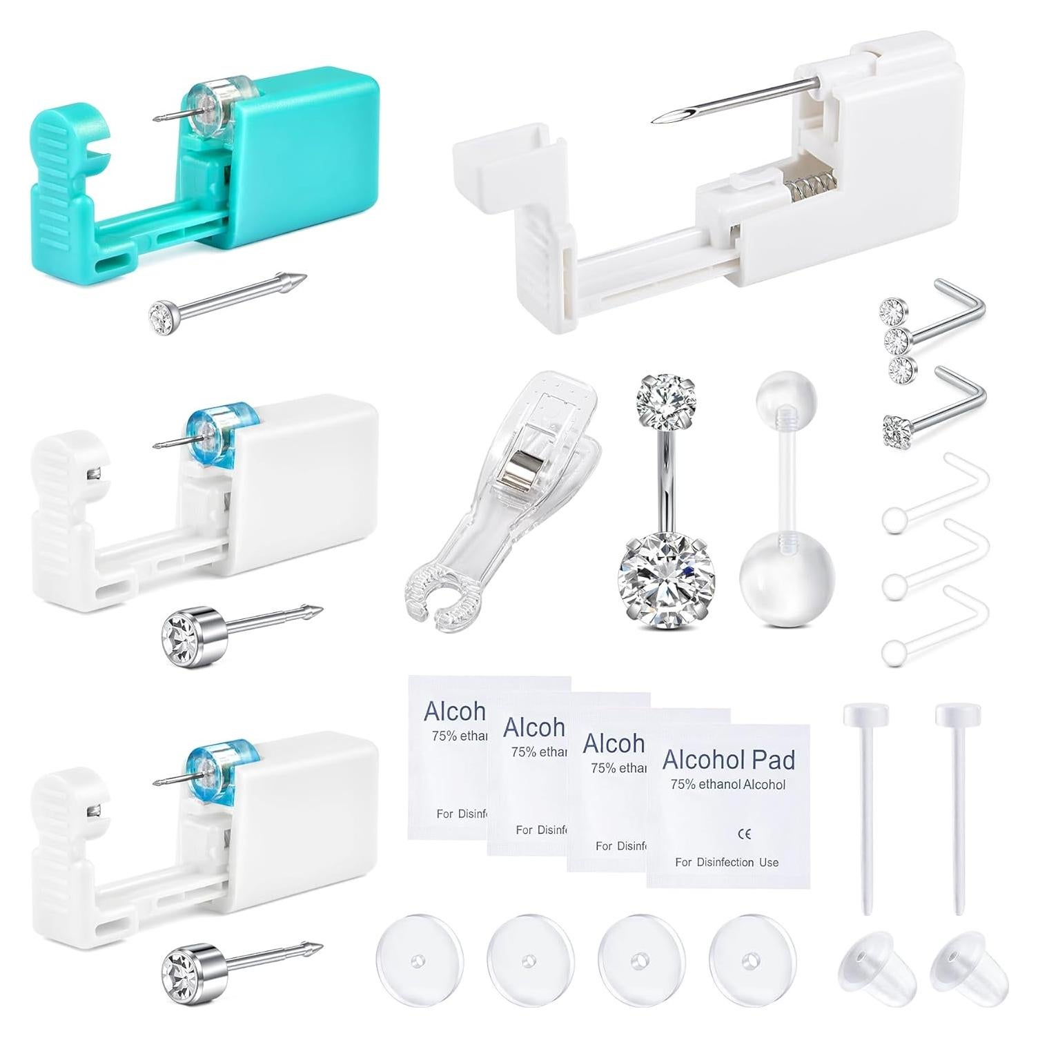 Kit de Perforación de Orejas y Nariz QWALIT - Desechable