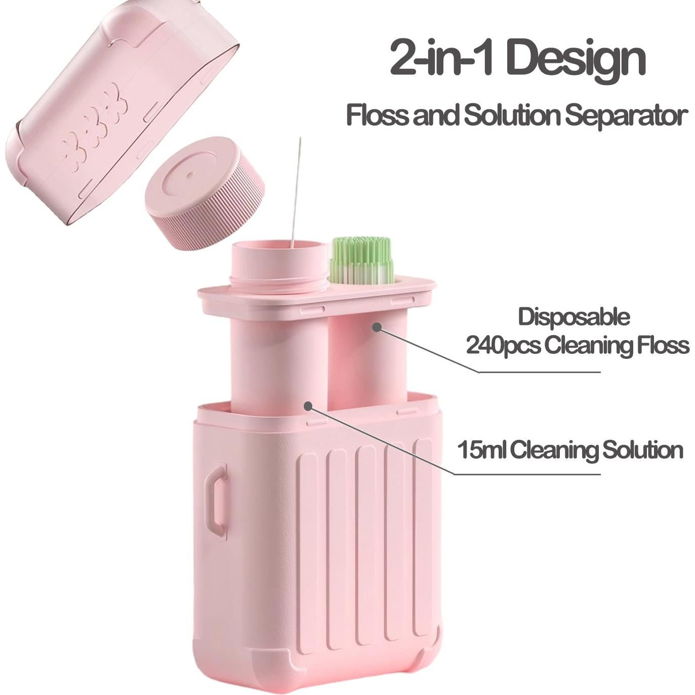 Kit de Limpieza de Piercing DJDZ con 240 Hilos y 15ml Solución