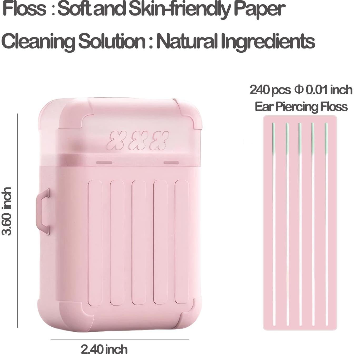 Kit de Limpieza de Piercing DJDZ con 240 Hilos y 15ml Solución