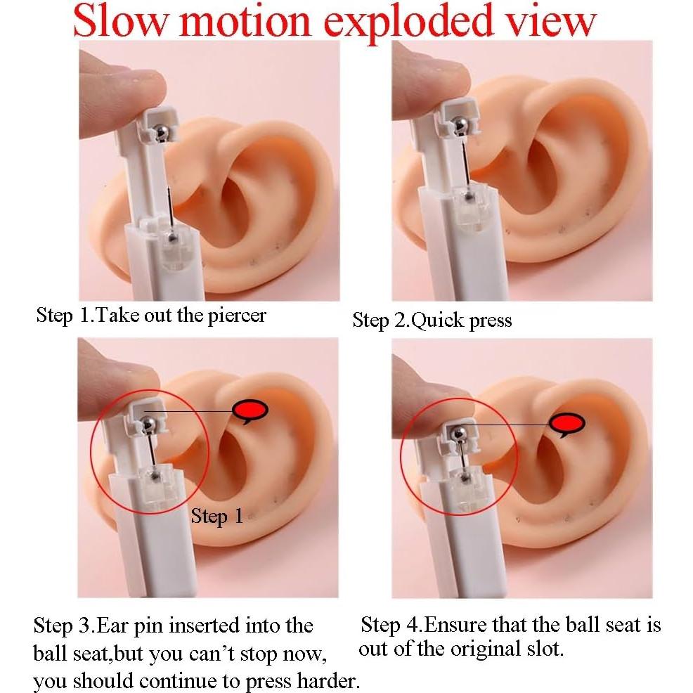 Kit de Perforación de Oído Estéril Lvyue con 2 Pendientes