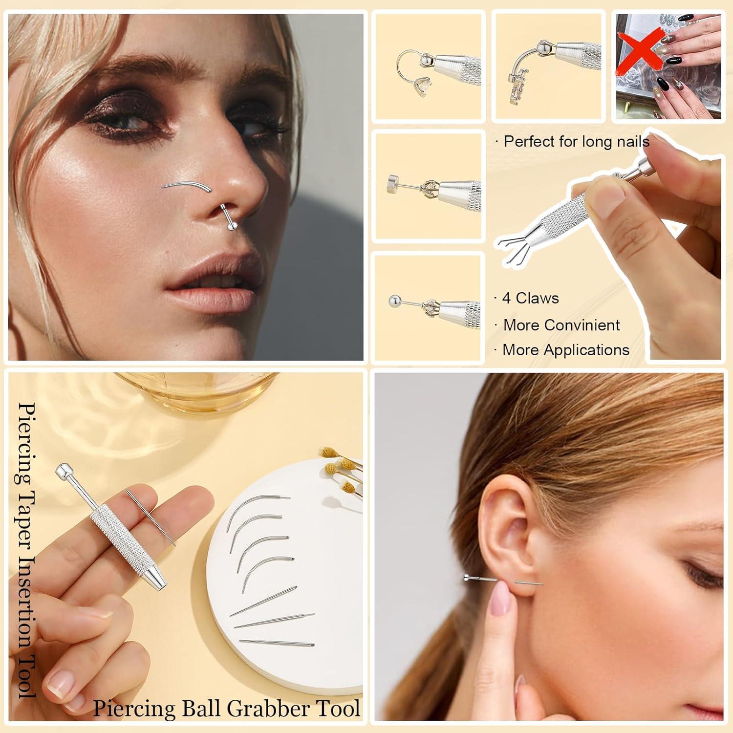 Kit de Herramientas de Piercing 14G 16G 18G 20G Acero Quirúrgico