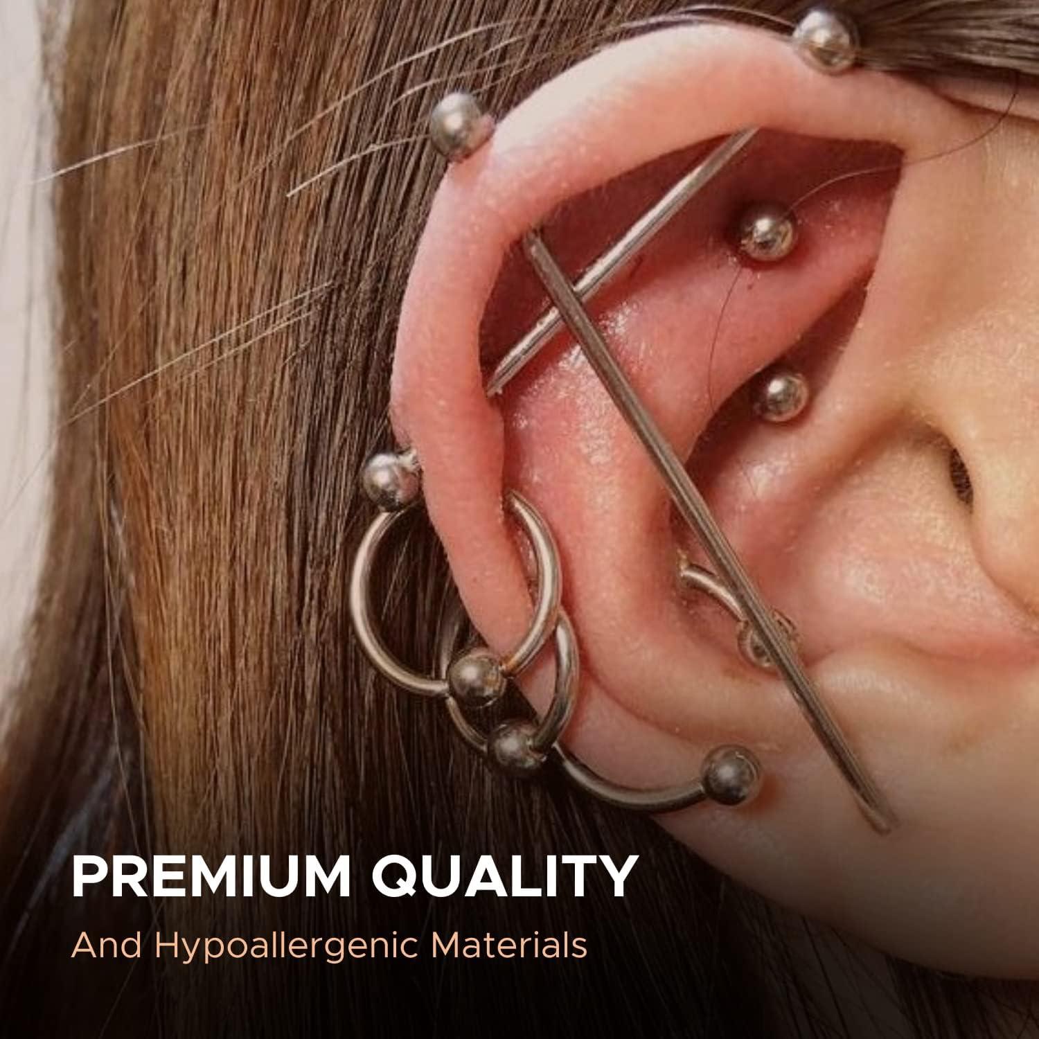 Kit de Piercing Corporal BodyJ4You 36PC - Acero Quirúrgico 14G 16G