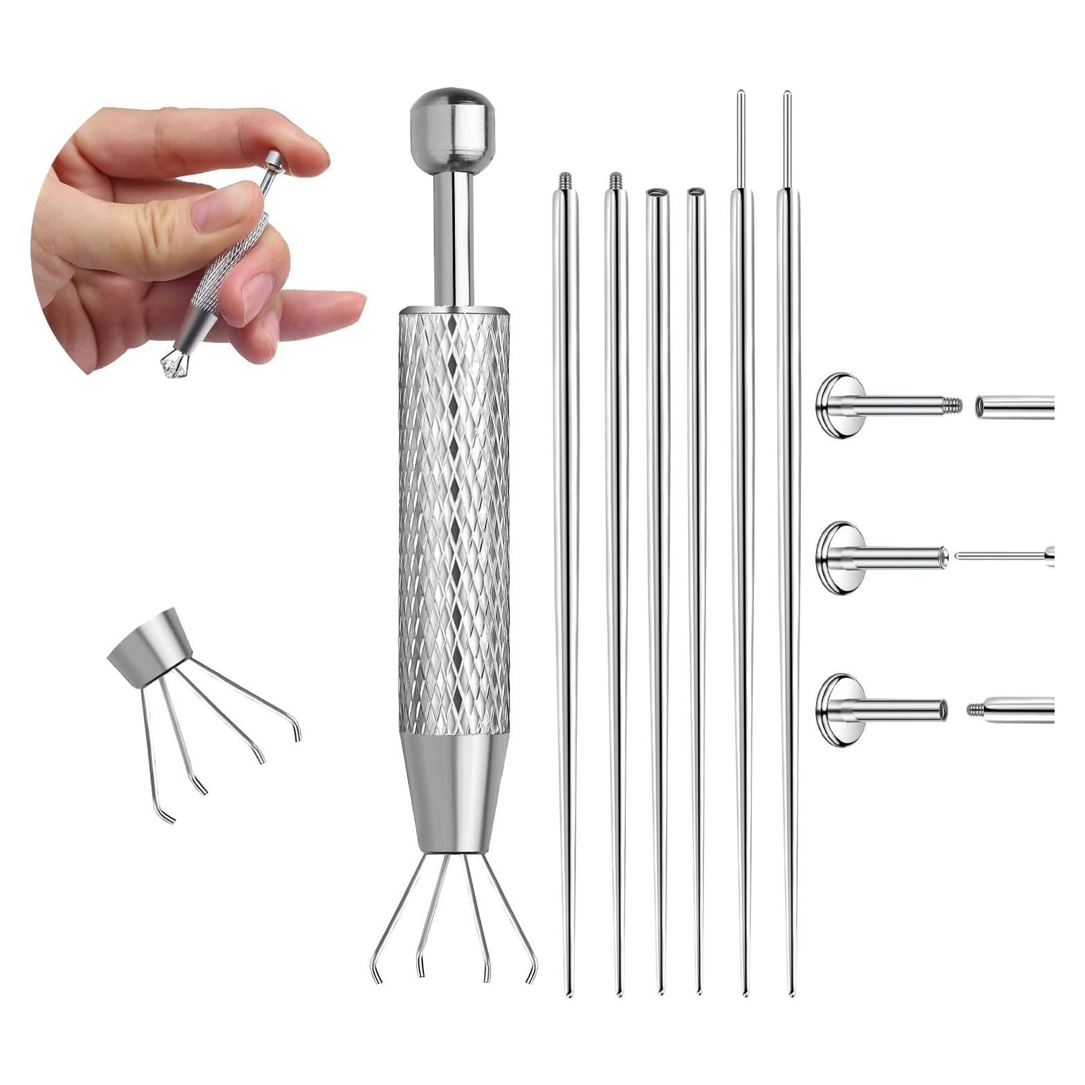 VOJO Kit de Herramientas para Piercing 16G 18G Acero Inoxidable