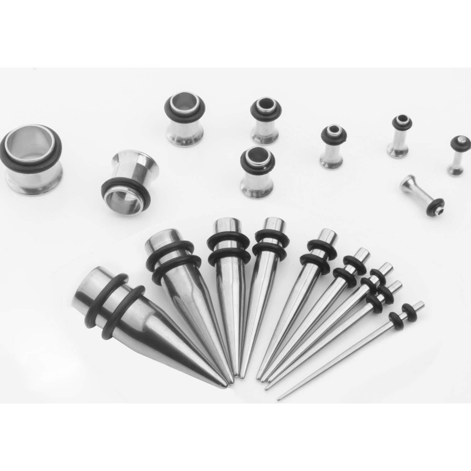 Kit de Estiramiento de Orejas CABBE KALLO 36pcs Acero Quirúrgico