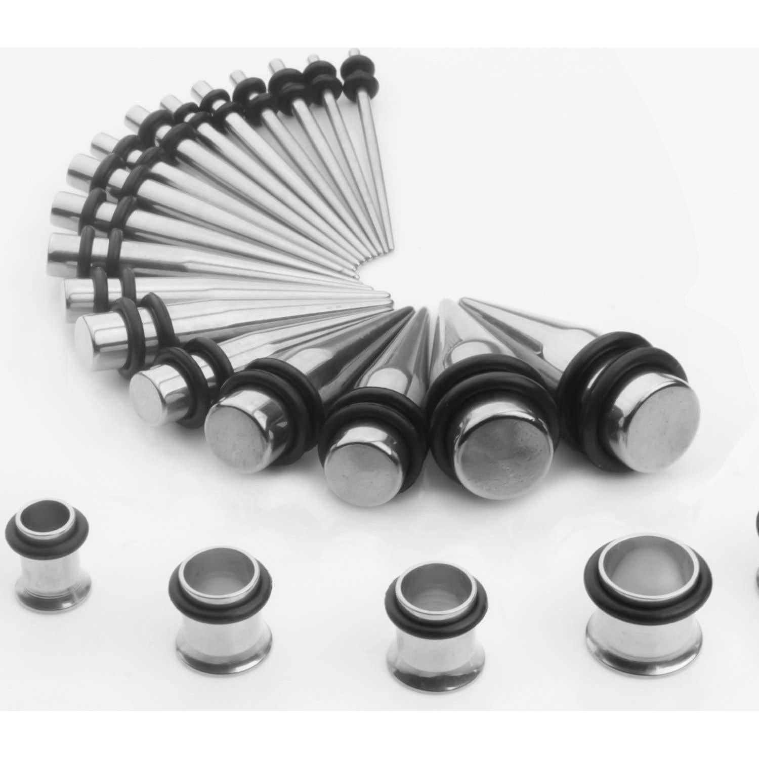 Kit de Estiramiento de Orejas CABBE KALLO 36pcs Acero Quirúrgico