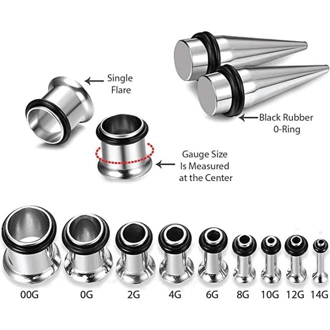 Kit de Estiramiento de Orejas CABBE KALLO 36pcs Acero Quirúrgico