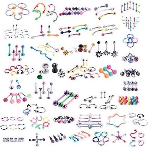 Kit de Joyería para Piercing Corporal BodyJ4You 120 Piezas
