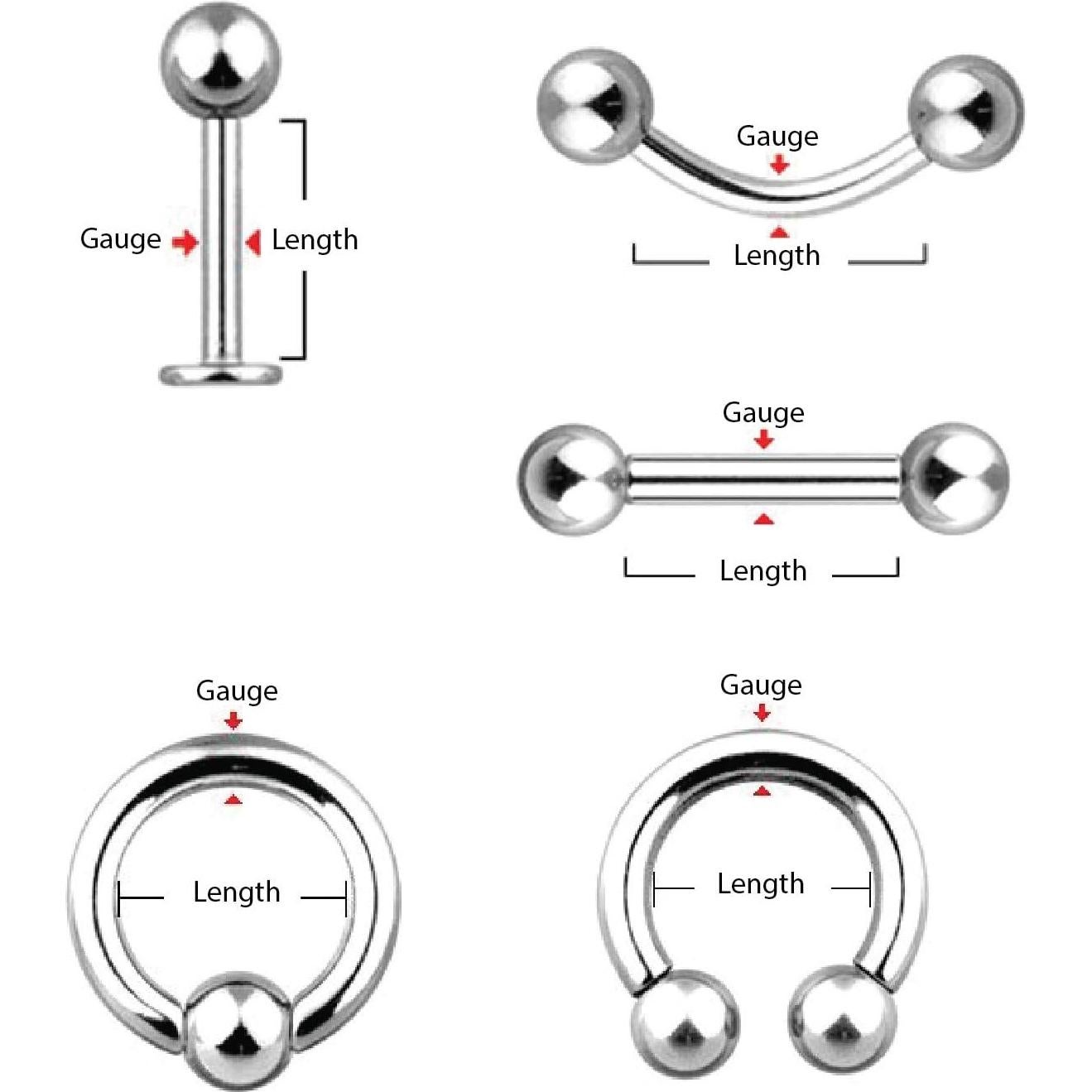 Kit de Joyería para Piercing Corporal BodyJ4You 120 Piezas