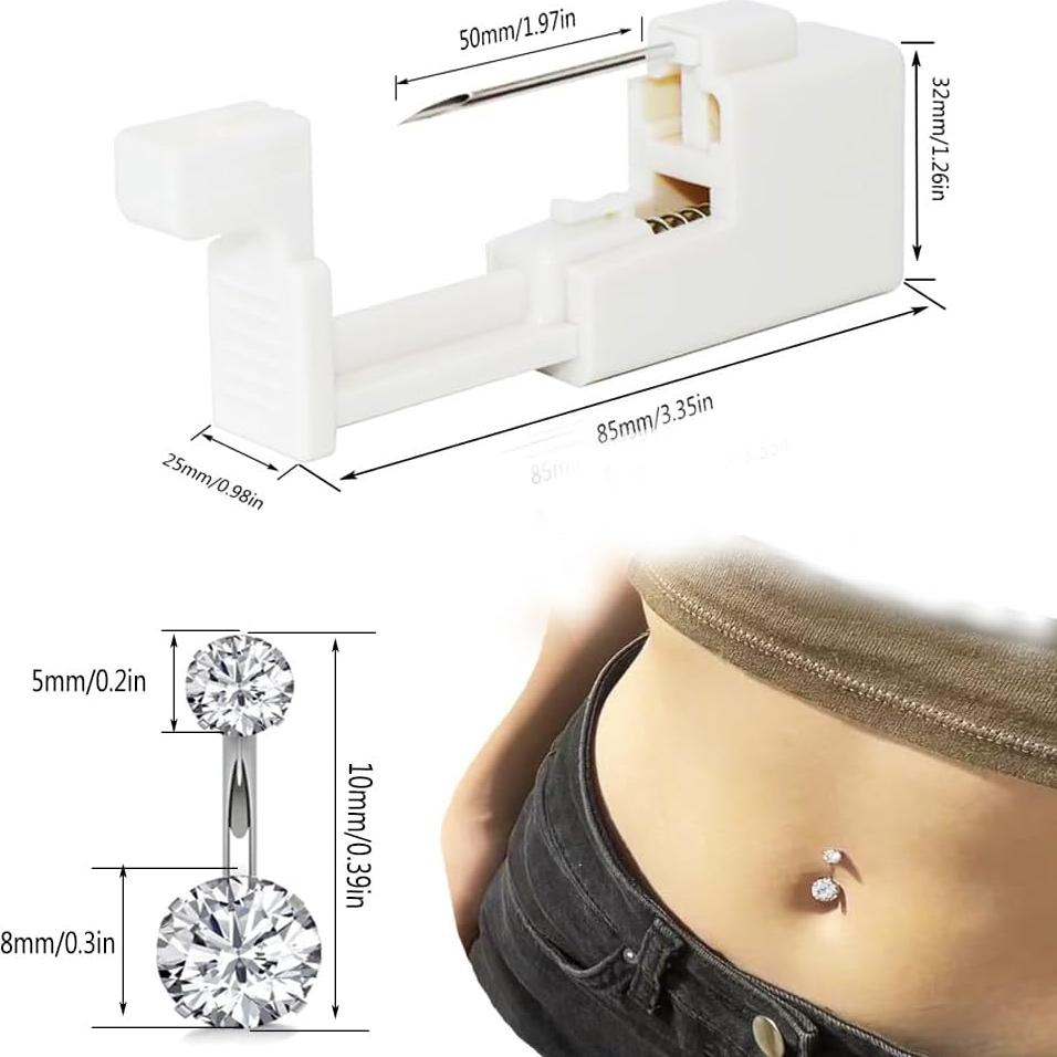 Kit de Perforación Corporal Profesional AM RONG MAGIC - 5 Piezas