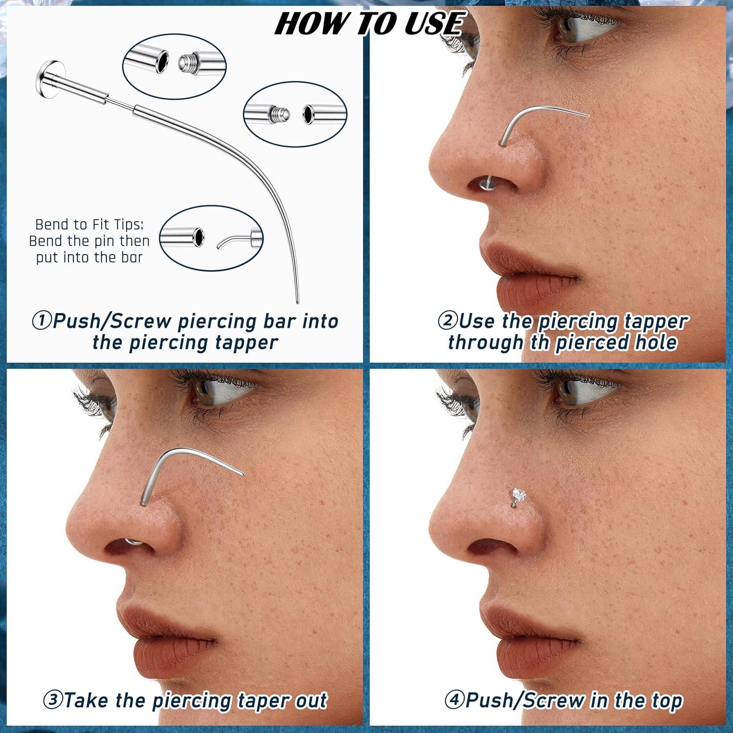 Kit de Herramientas de Piercing LOLIAS de Titanio ASTM F136 14G-20G