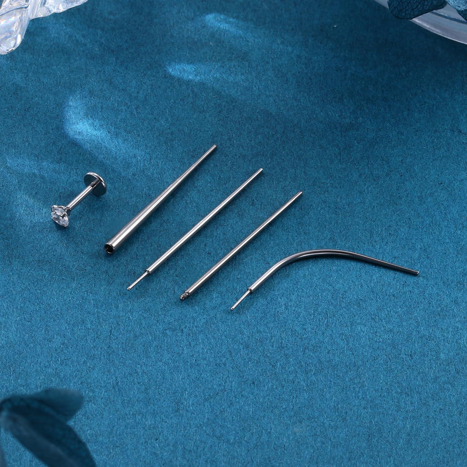 Kit de Herramientas de Piercing LOLIAS de Titanio ASTM F136 14G-20G
