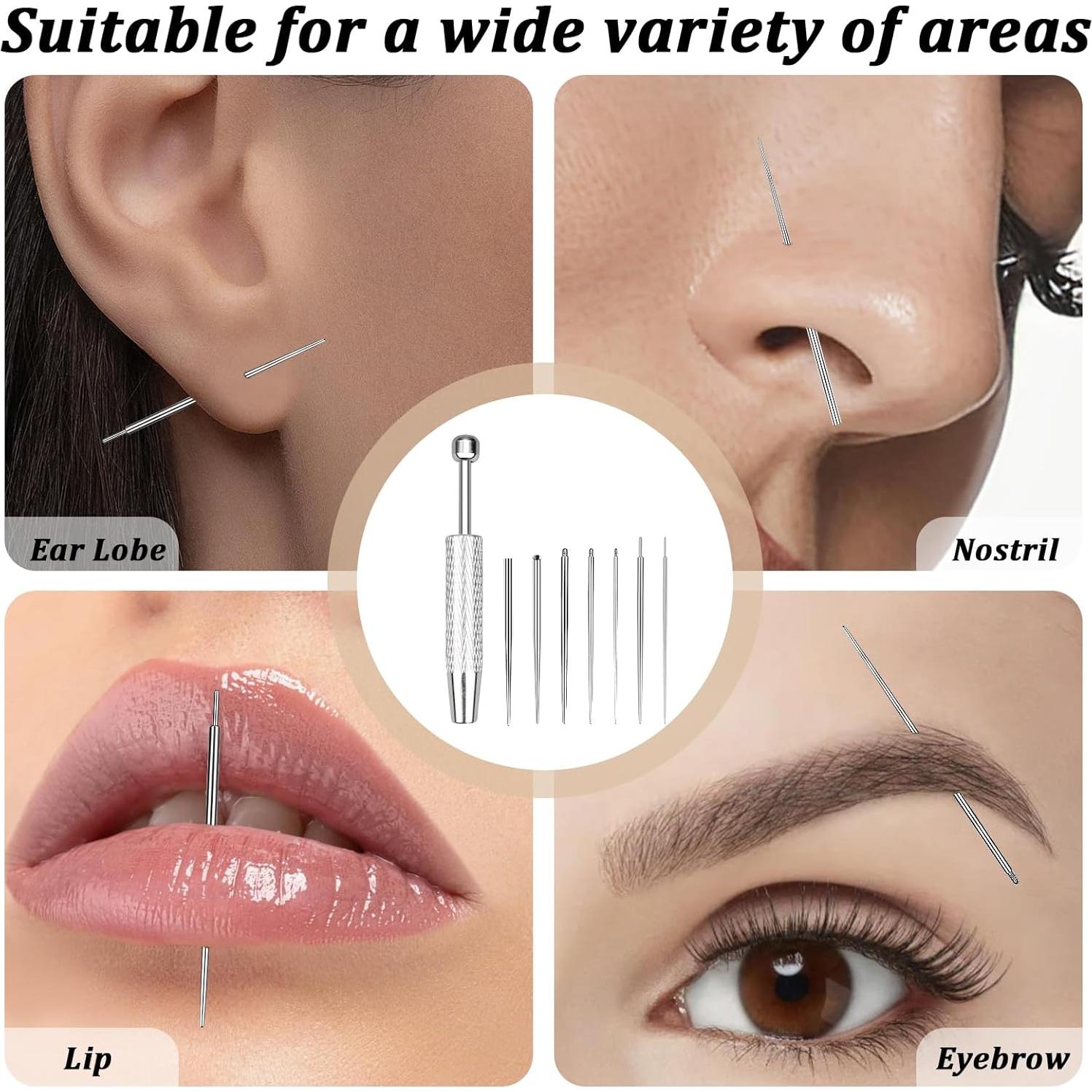 Kit de Herramientas para Piercing 8 Piezas Acero Inoxidable