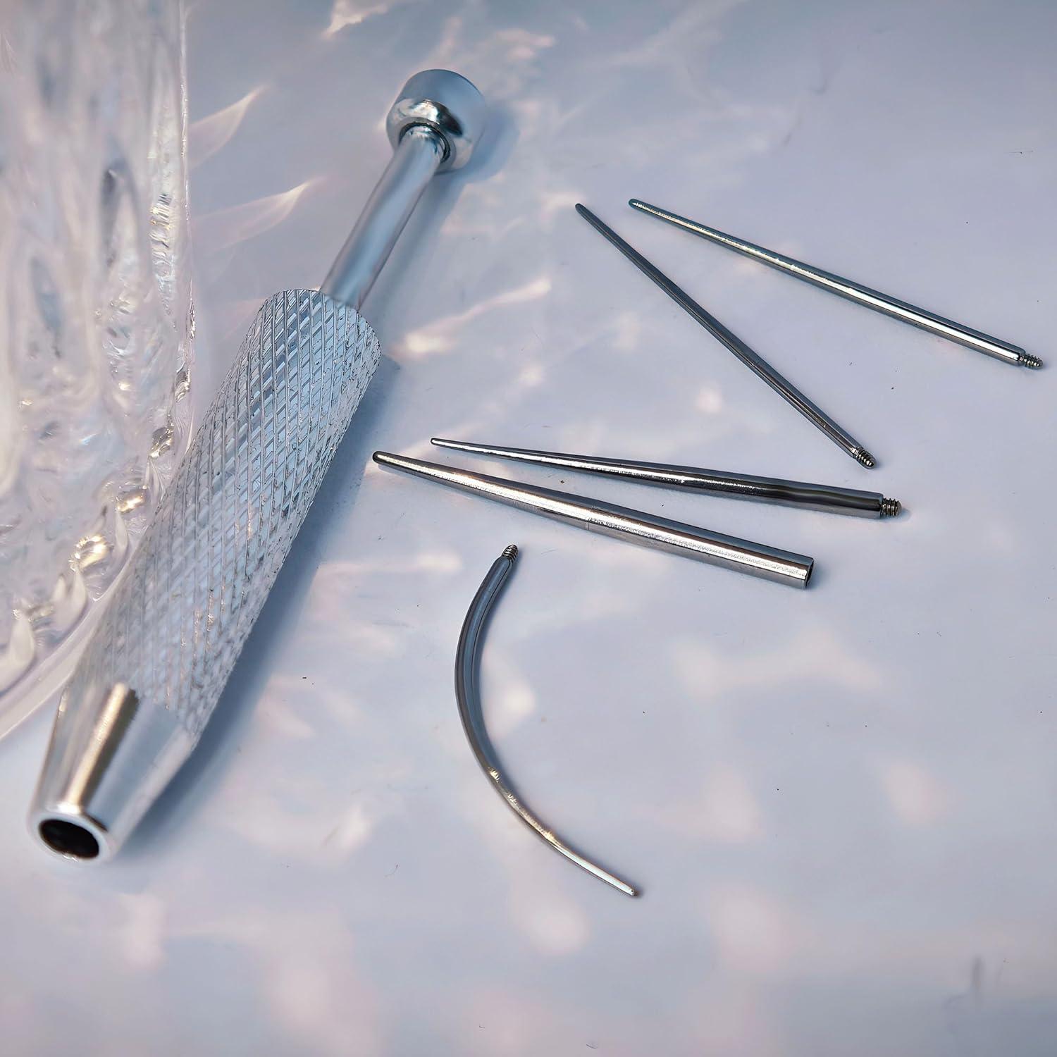 Kit de Herramientas de Piercing Acero Inoxidable 16G 18G 14G