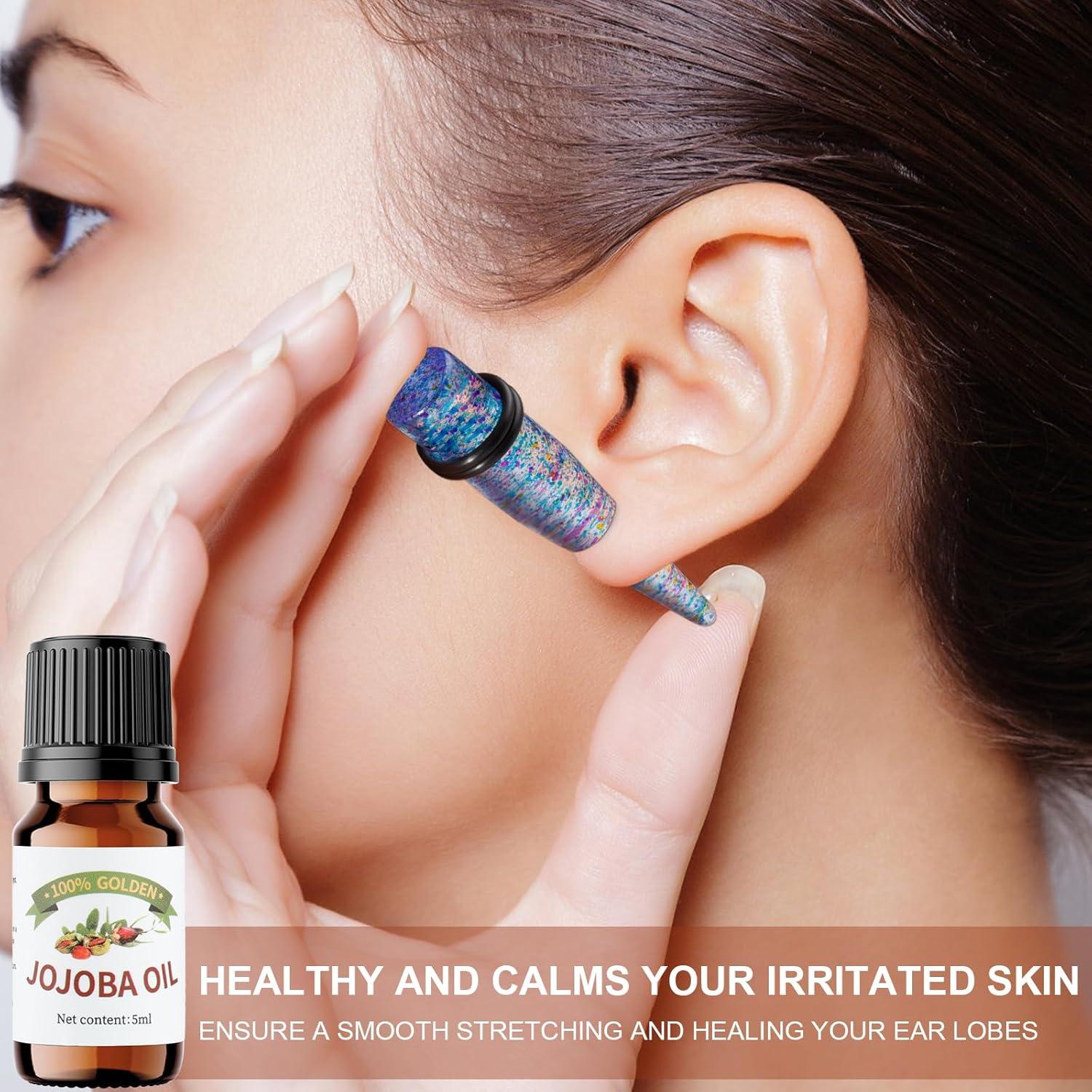 Kit de Estiramiento de Orejas 54 Piezas Acrílico Rosa 1.6-12mm