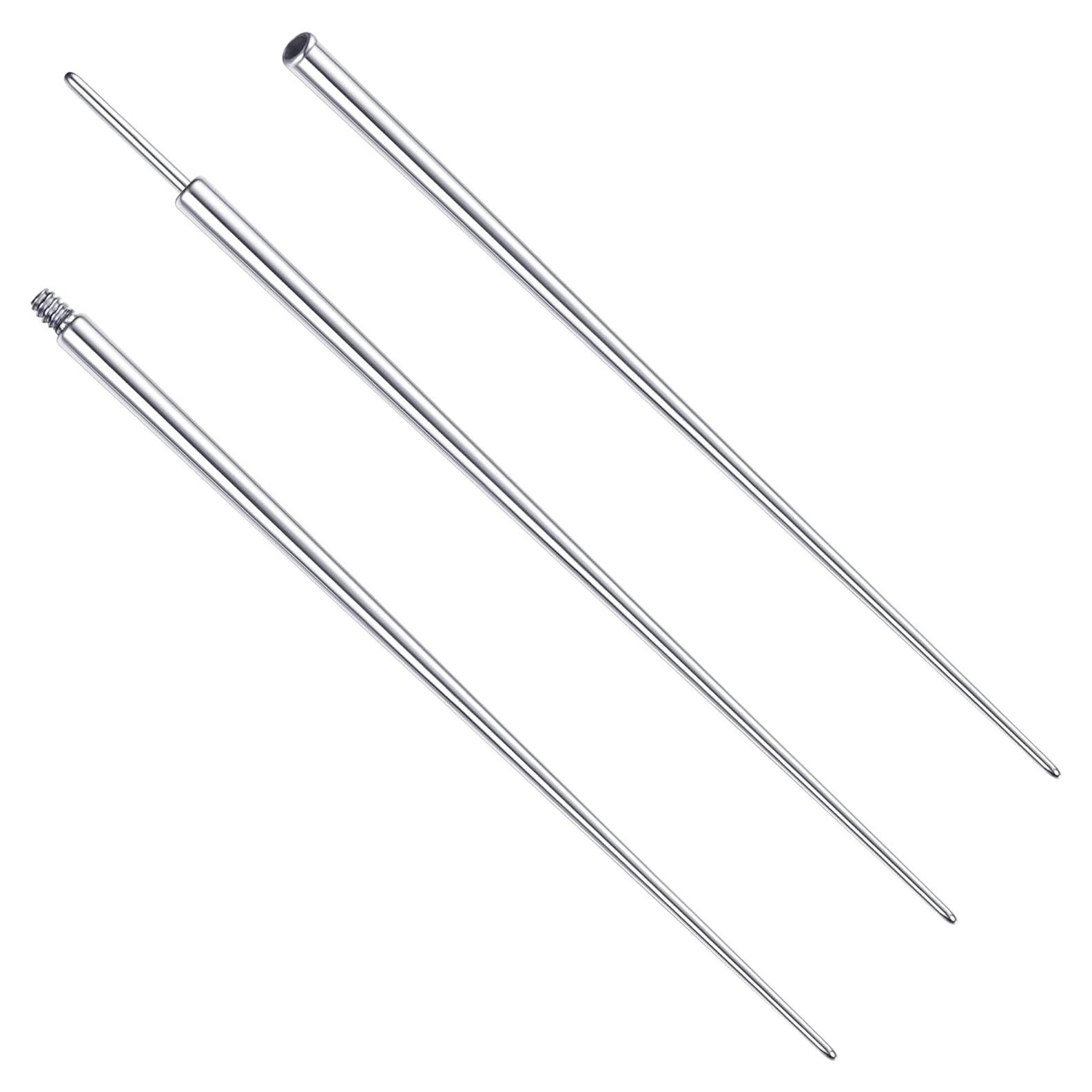 MILACOLATO Kit de Piercing de Titanio 14G 3 Puntas Hipoalergénicas