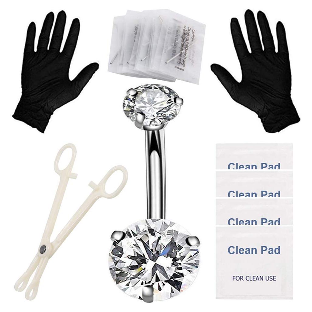 Kit de Piercing de Ombligo Prgislew con Agujas 13G y 14G