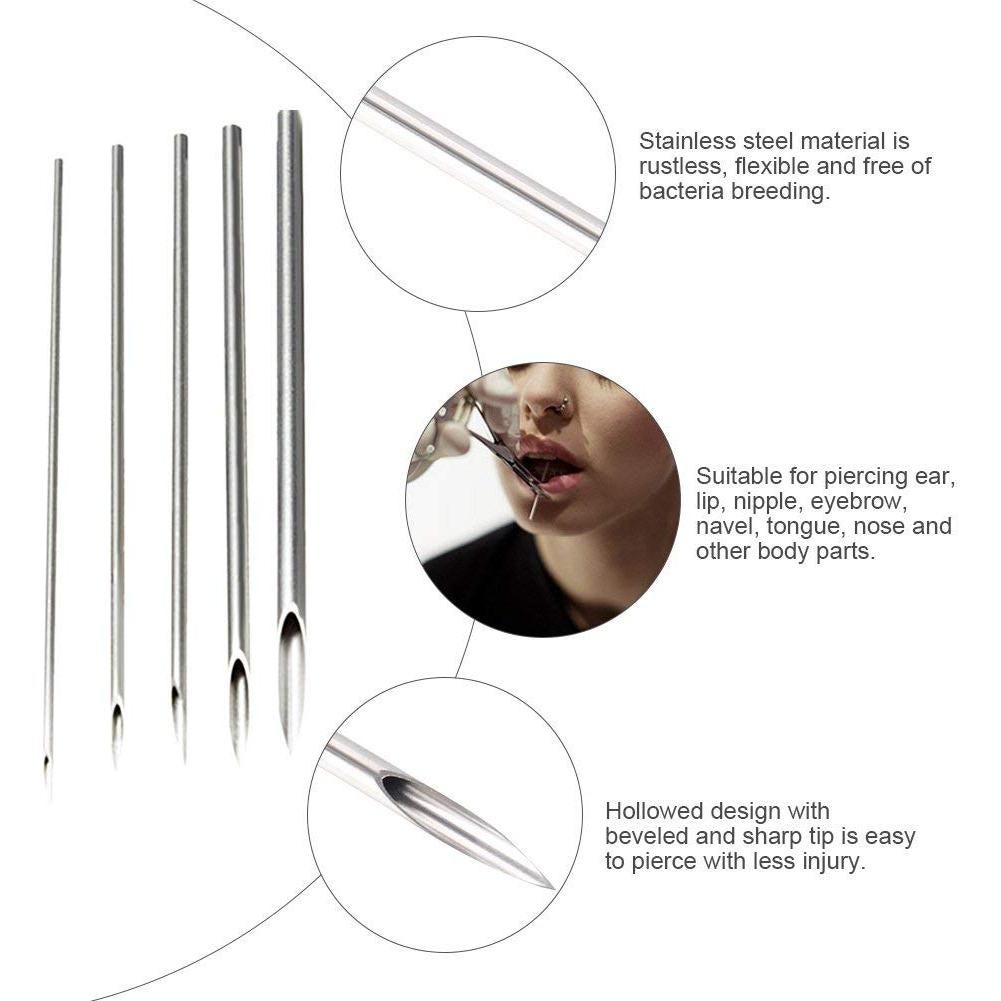 Kit de Piercing de Ombligo Prgislew con Agujas 13G y 14G