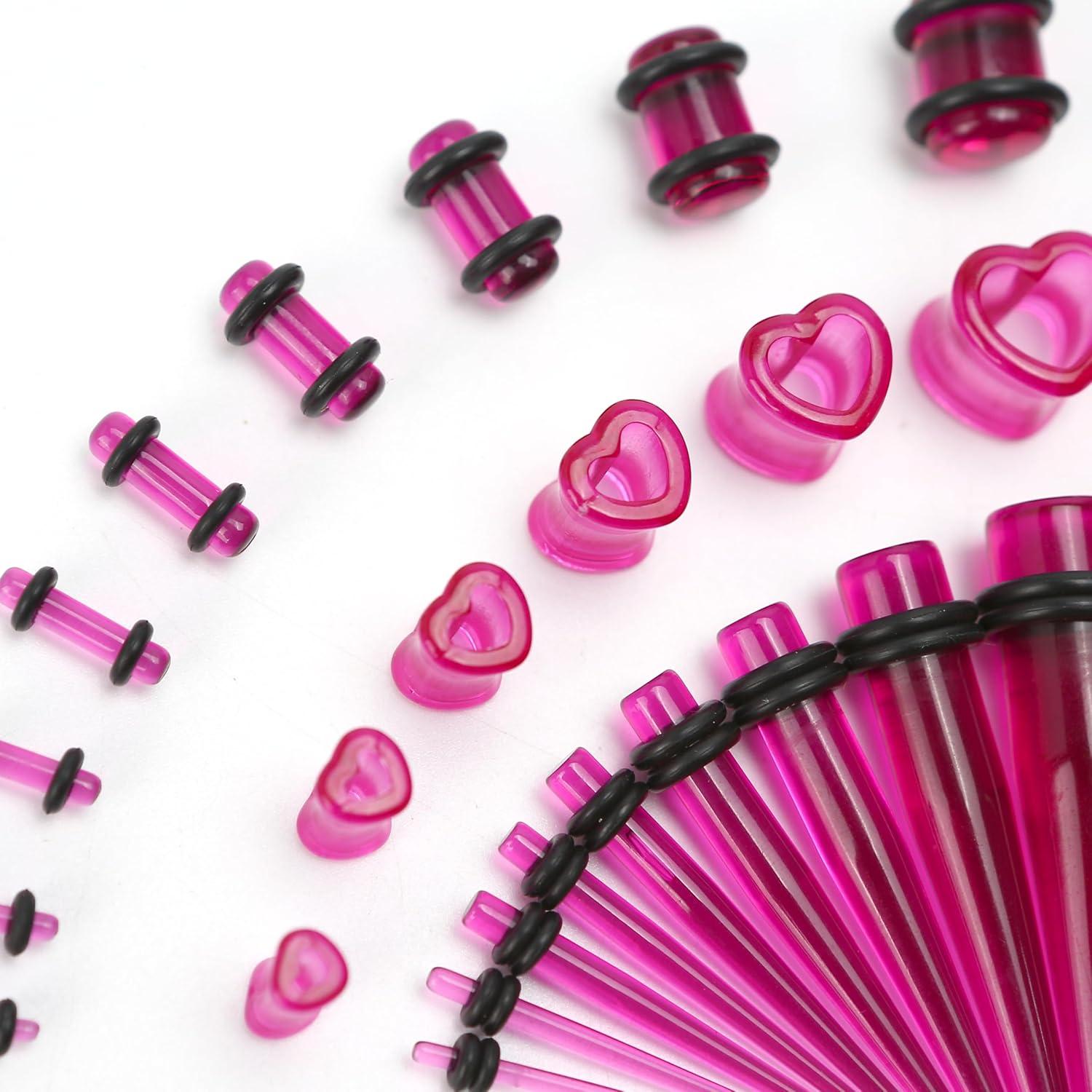 Kit de Estiramiento de Orejas Marsrut 48 Piezas Acrílico 14G-0000G