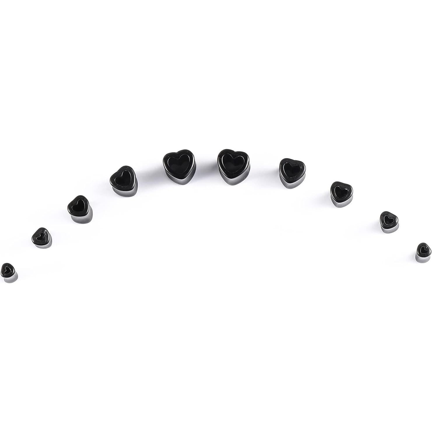 Kit de Estiramiento de Oídos Memsion 46 Piezas Acrílico Negro