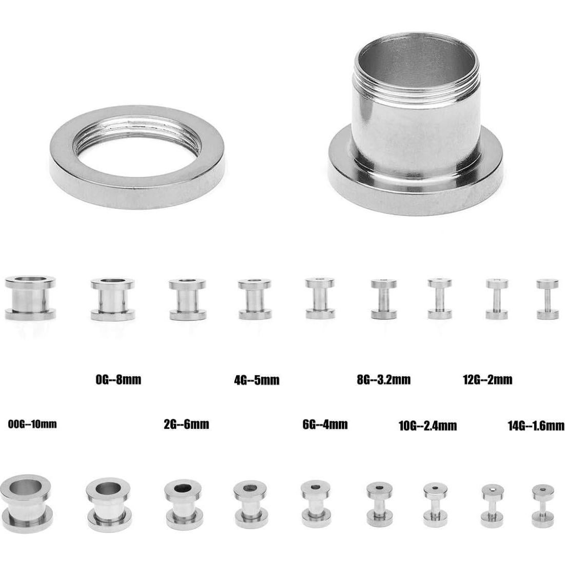 Kit de Estiramiento de Oídos CABBE KALLO 36 Piezas 14G-00G