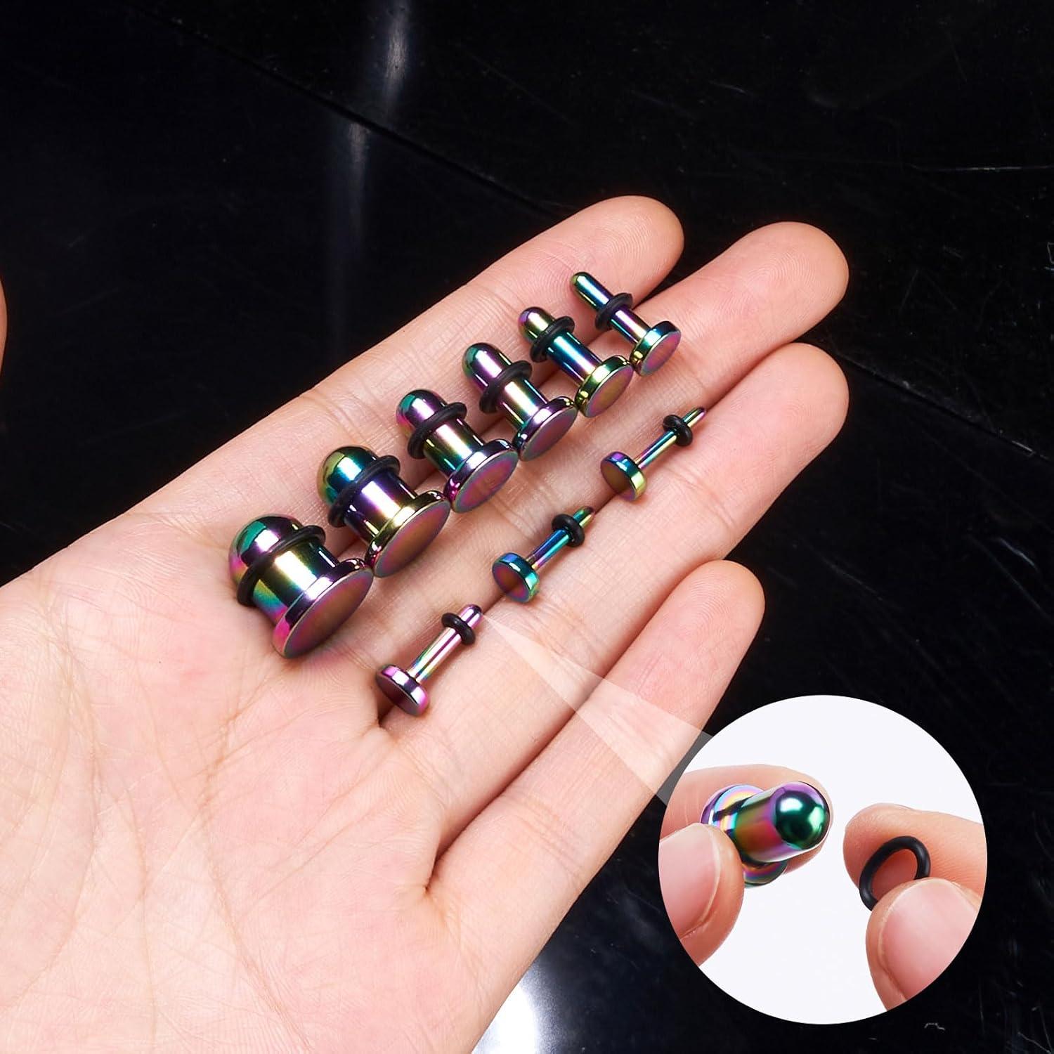 Kit de Estiramiento de Orejas 18 Piezas Lianrunshangmao Acero Inoxidable