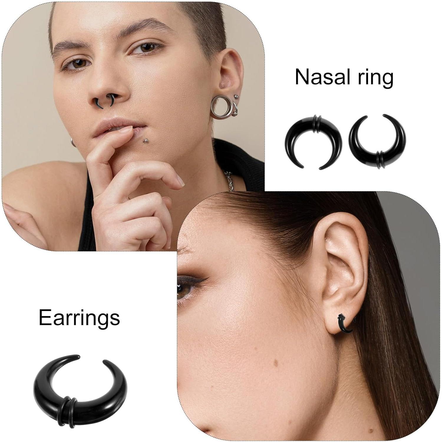 Kit de Piercing de Septum 18 Pcs Acrílico LIQWEI - Estiramiento
