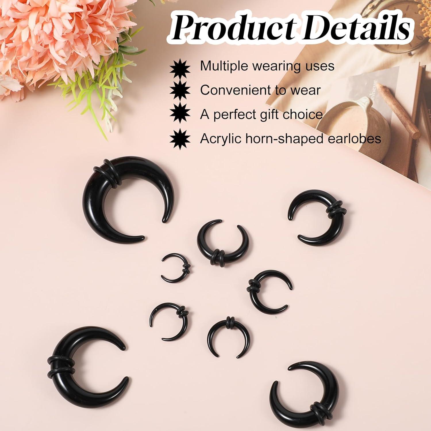 Kit de Piercing de Septum 18 Pcs Acrílico LIQWEI - Estiramiento