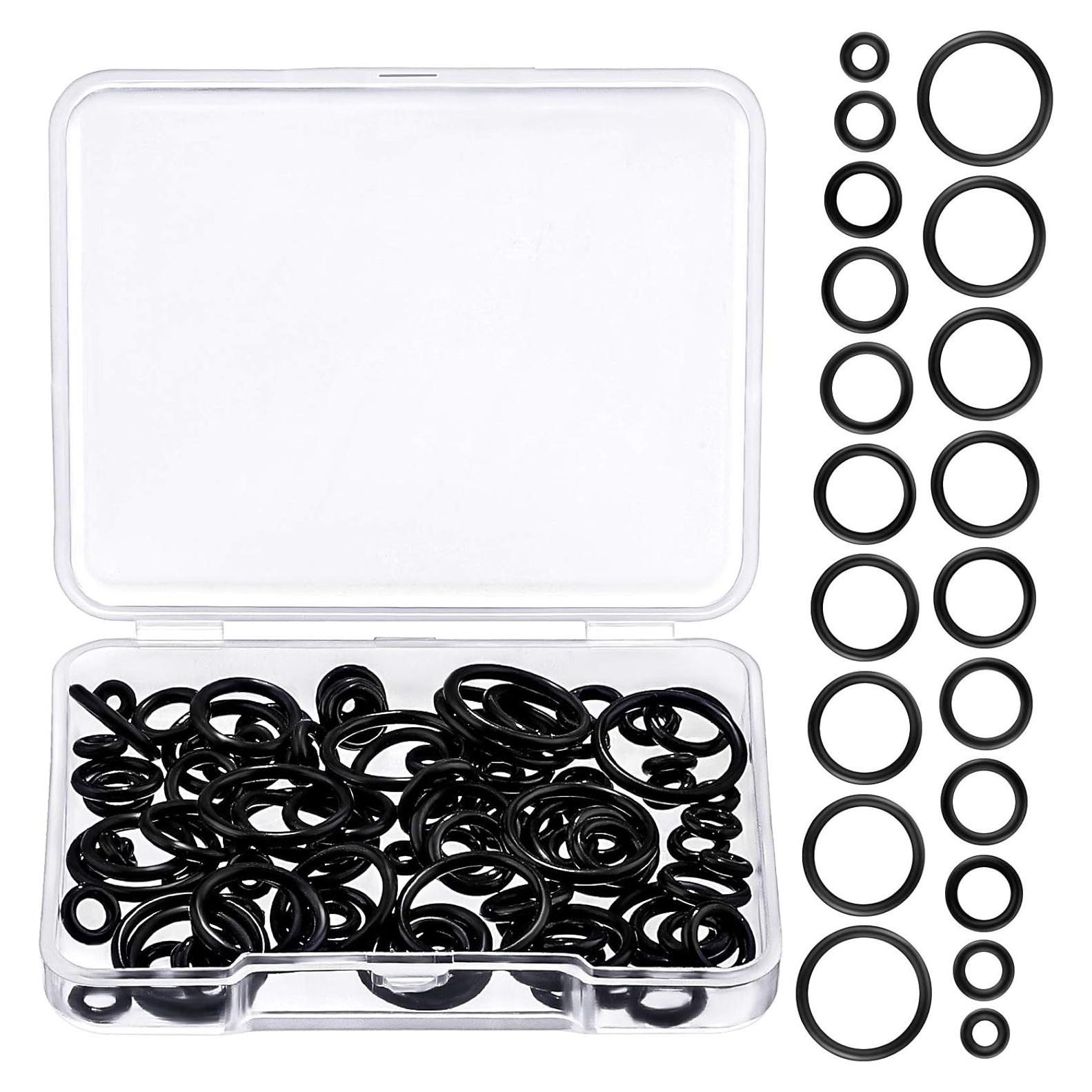 Kit 100 Anillos de Silicona para Piercings Zonon 00G a 14G