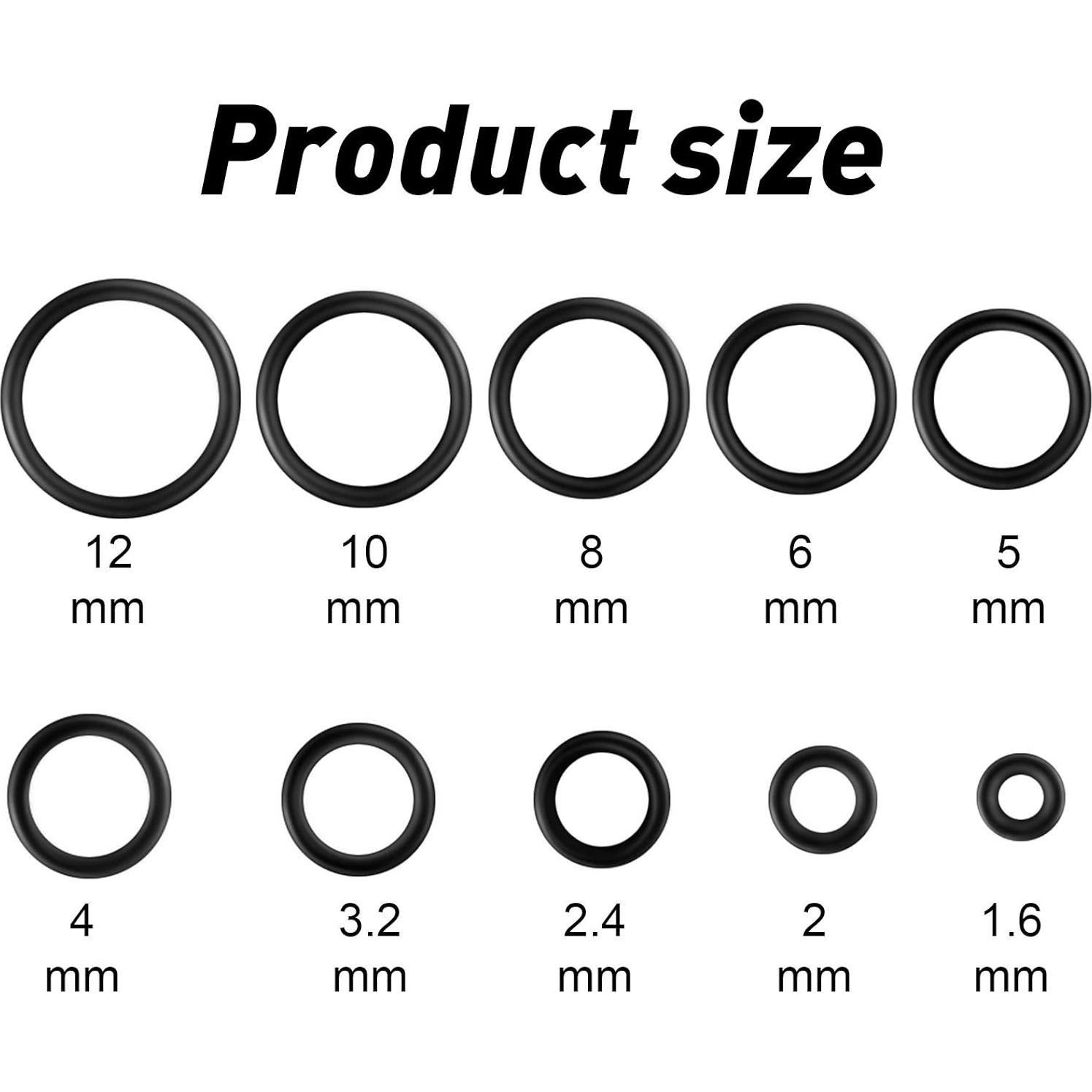 Kit 100 Anillos de Silicona para Piercings Zonon 00G a 14G