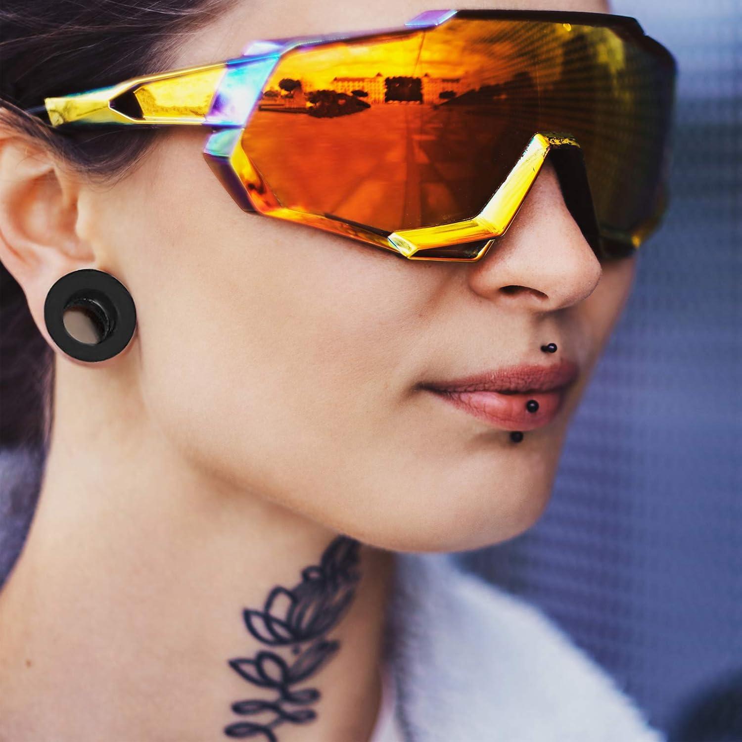 Kit 100 Anillos de Silicona para Piercings Zonon 00G a 14G